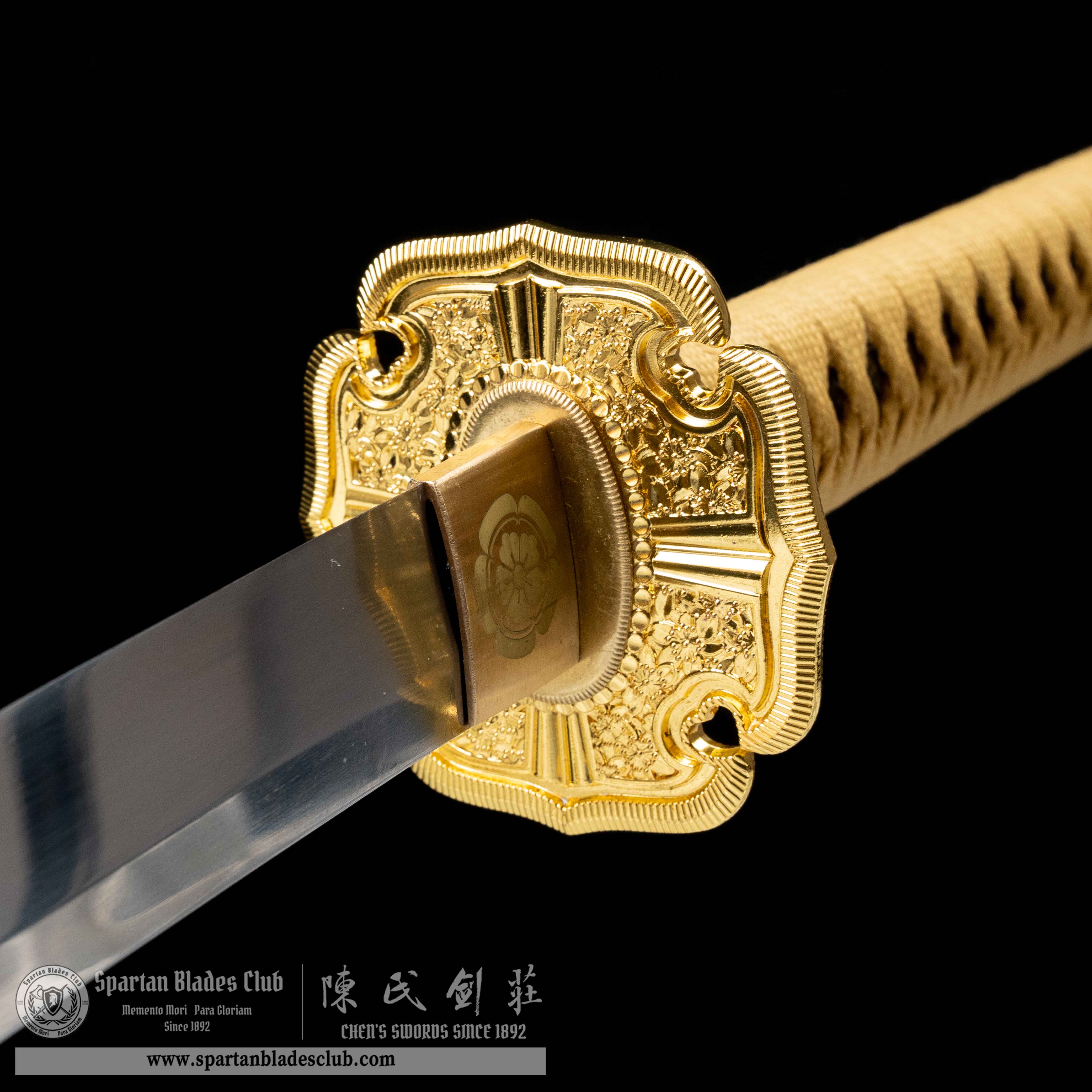 HY24|🥇Aurelius Edge|Odachi|T10 steel|Golden&Yellow|Battle-Ready|Full-tang|Spartan Blades Club|CHEN'S SWORDS 1892 - Spartan Blades Club