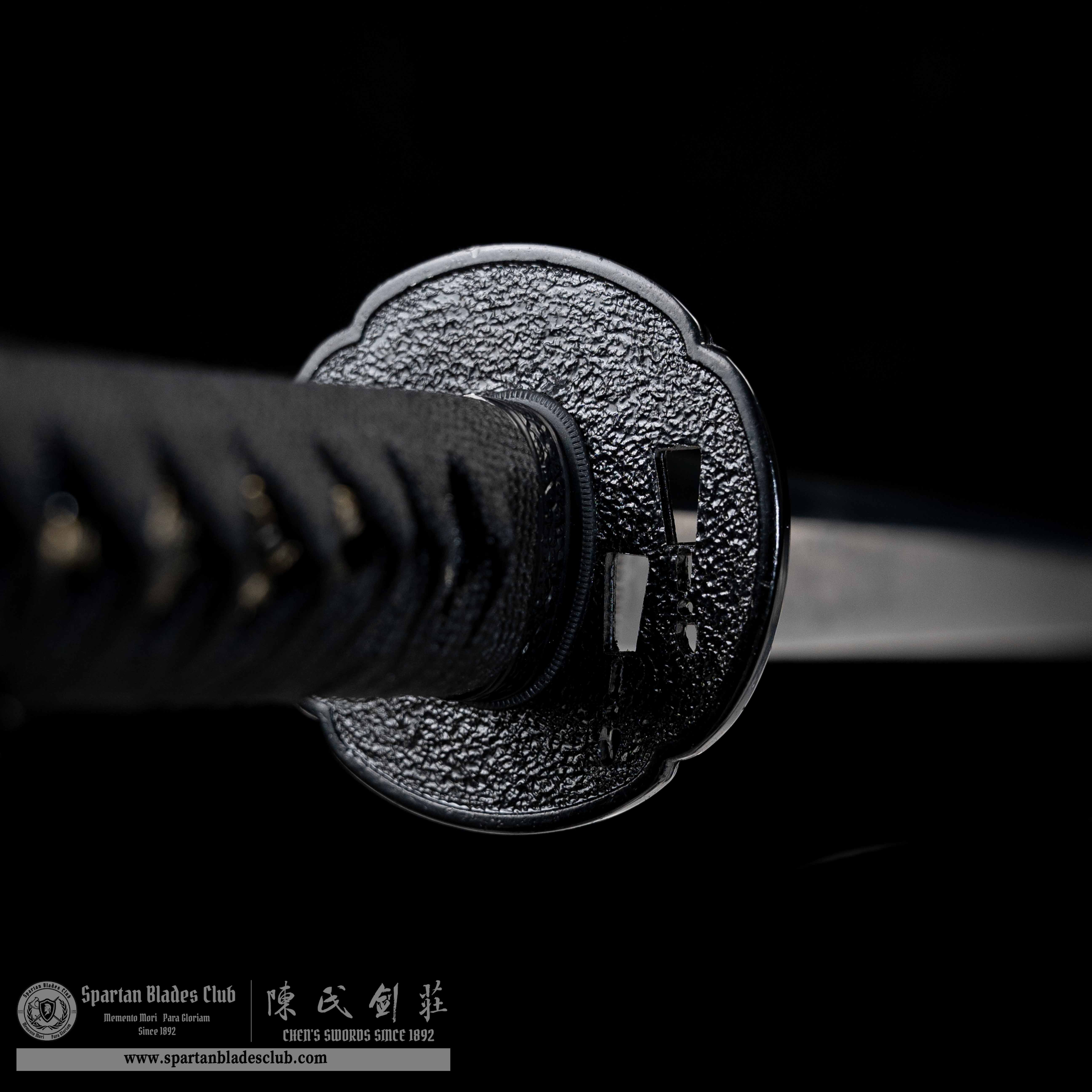 HY27｜Nocturn Etch｜Ninjato｜Damascus steel｜Black｜Battle-Ready｜Full-tang｜Spartan Blades Club｜CHEN'S SWORDS 1892 - Spartan Blades Club - 陳氏劍莊1892