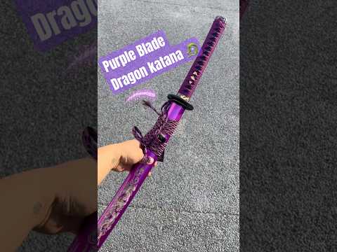 HY02 |🐉Violet Loong|Katana|High carbon steel|Heat-colored purple|Loong dragon|Purple|Battle-Ready|Full-tang|Spartan Blades Club|CHEN'S SWORDS 1892 - Spartan Blades Club - 陳氏劍莊1892