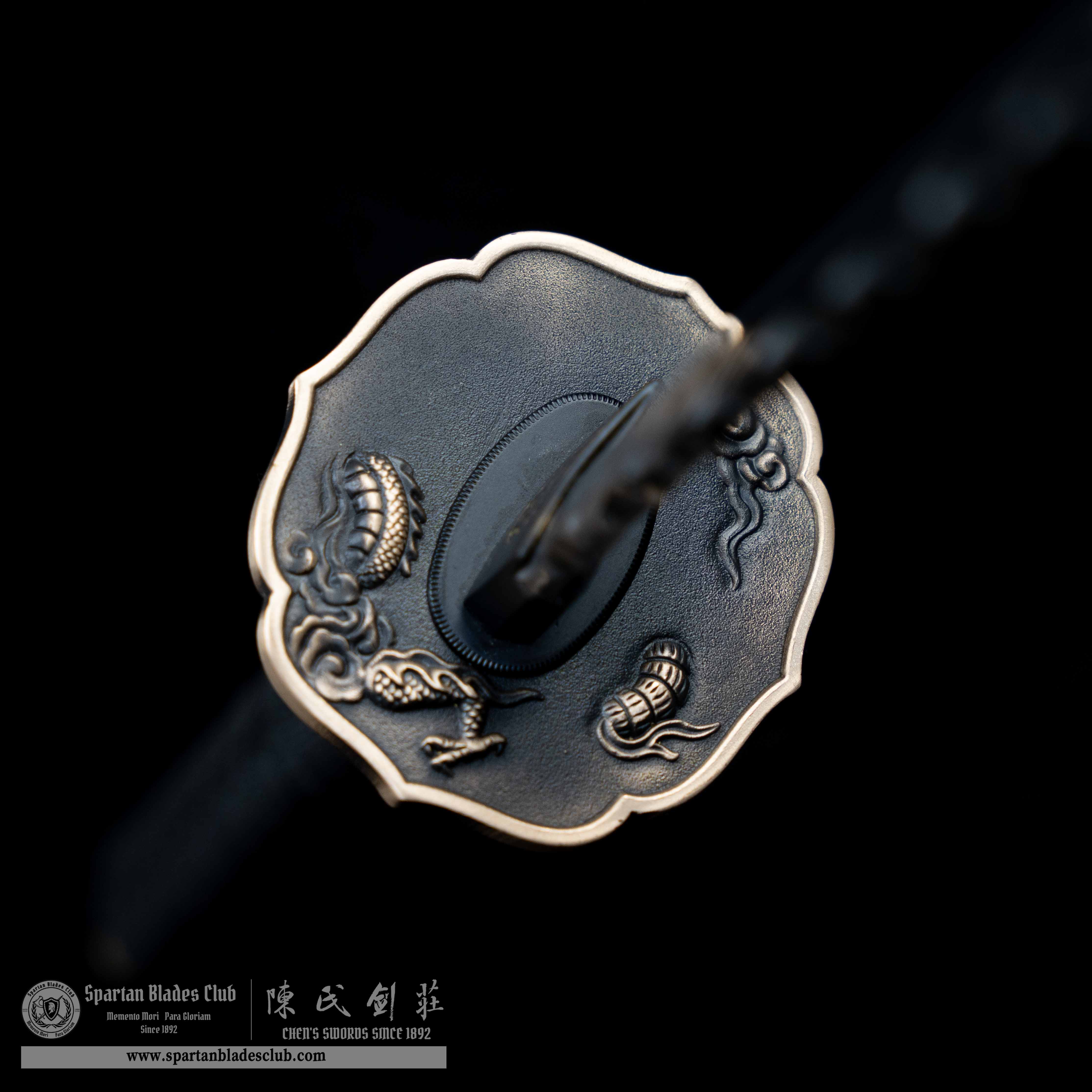 HY108 🐉|AnLoong Katana|Katana|Damascus steel|Clay-tempered|Real Hamon|Loong(Dragon)|Black&golden|Battle-Ready|Full-tang|Spartan Blades Club|CHEN'S SWORDS 1892 - Spartan Blades Club - 陳氏劍莊1892