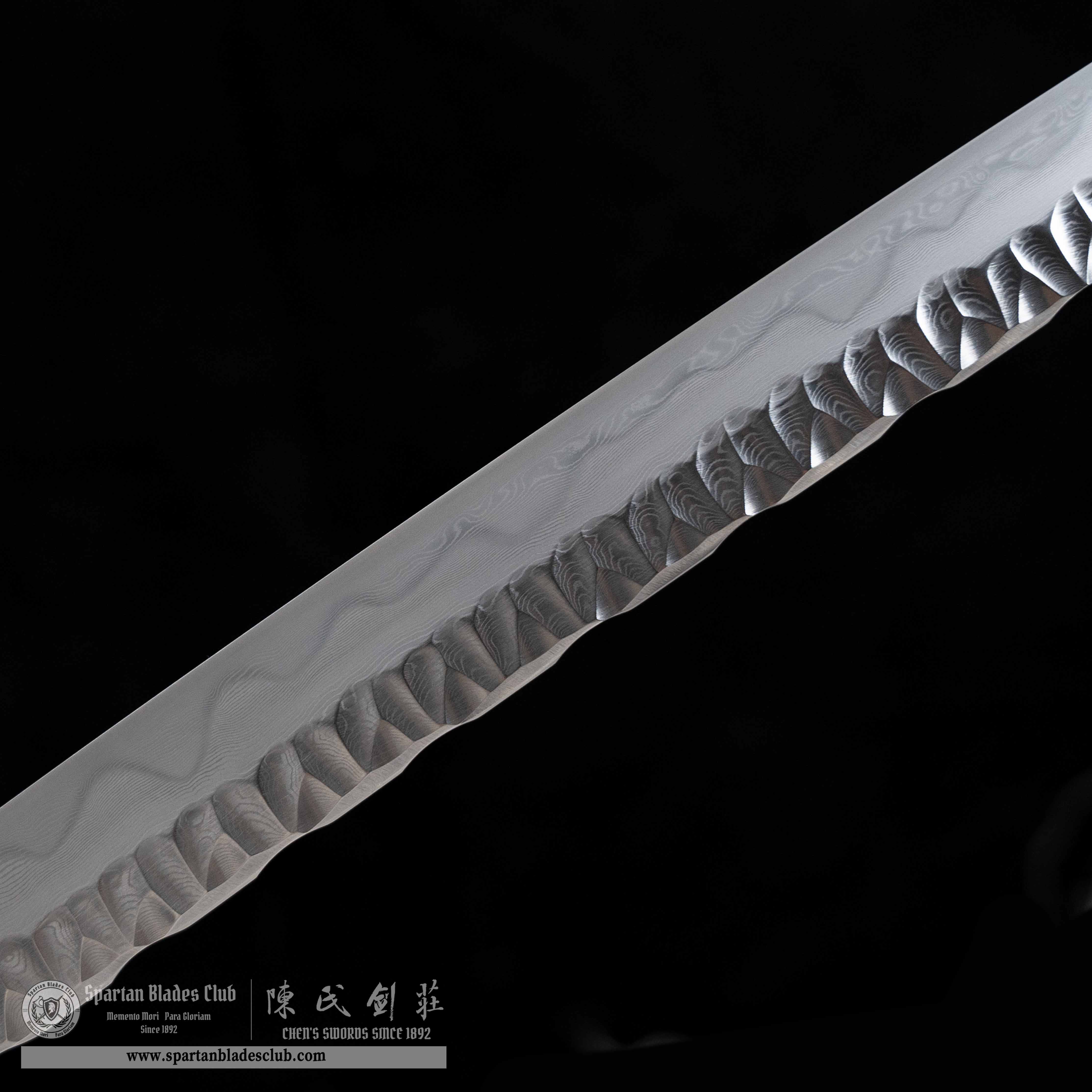 HY108 🐉|AnLoong Katana|Katana|Damascus steel|Clay-tempered|Real Hamon|Loong(Dragon)|Black&golden|Battle-Ready|Full-tang|Spartan Blades Club|CHEN'S SWORDS 1892 - Spartan Blades Club - 陳氏劍莊1892