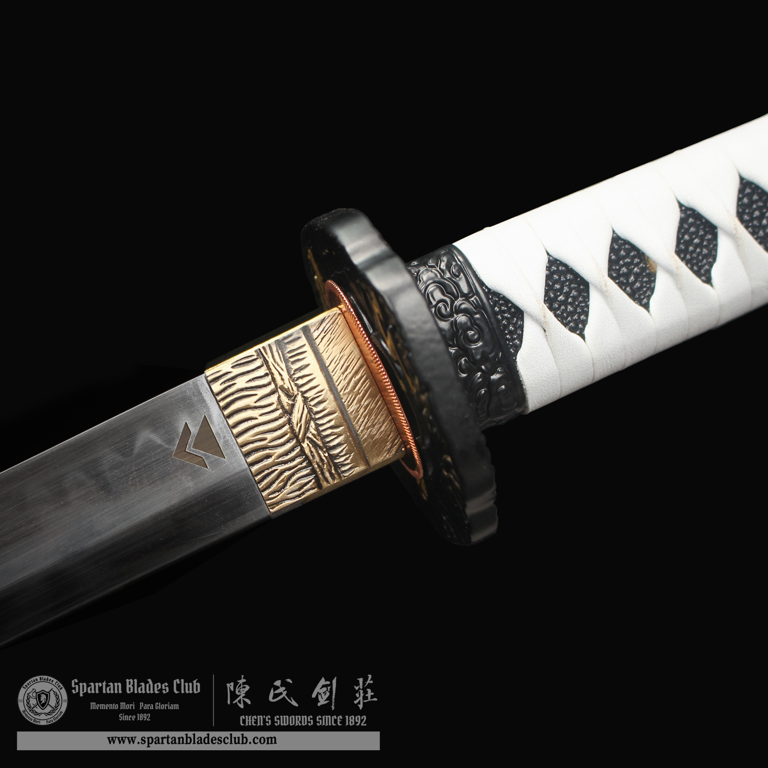 HY29|Ghost Of Tsushima Swords Set - Advanced Version|Daisho set|T10 steel|Clay-tempered|Real Hamon|Blue&silvery|Battle-Ready|Full-tang|Spartan Blades Club|CHEN'S SWORDS 1892 - Spartan Blades Club