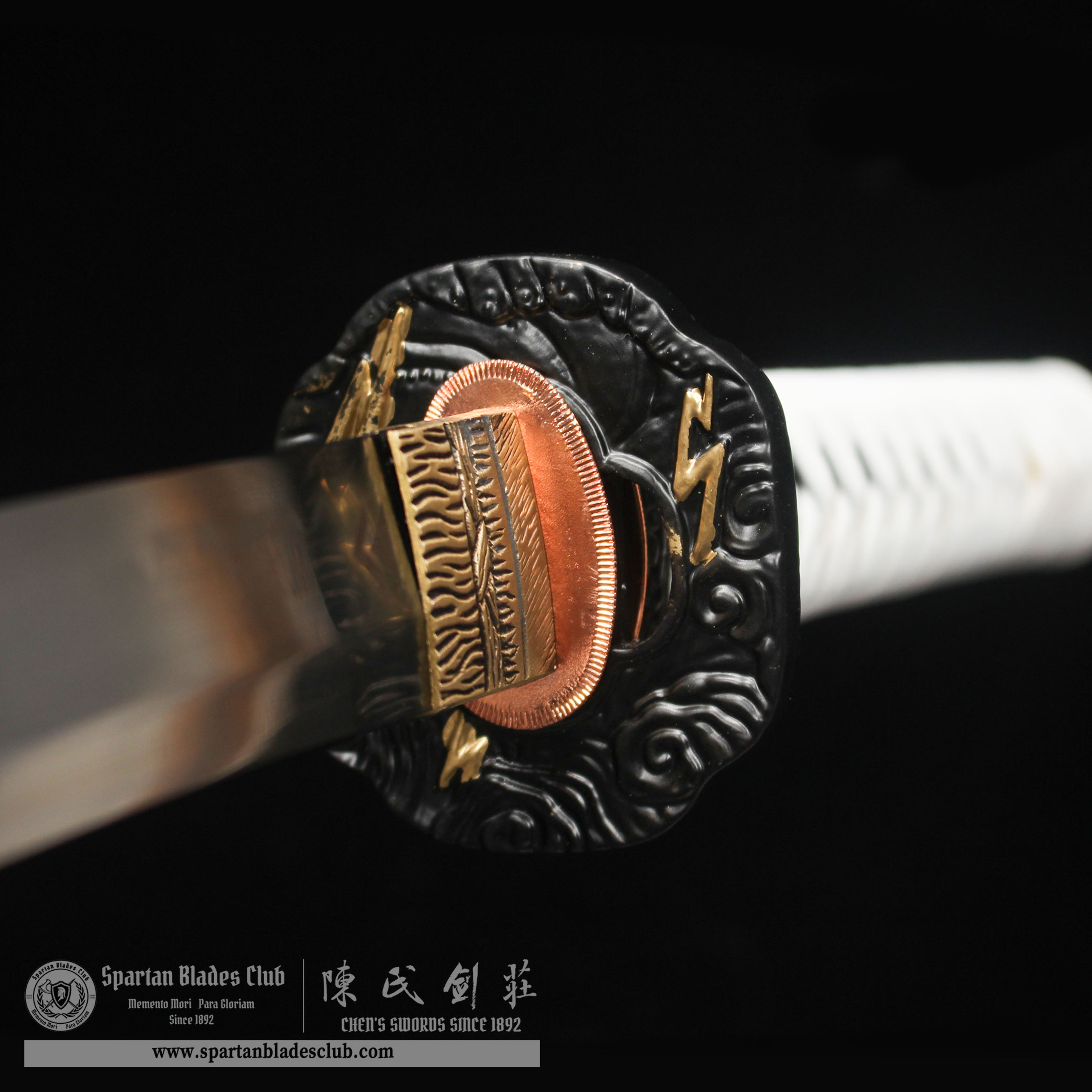 HY29|Ghost Of Tsushima Swords Set - Advanced Version|Daisho set|T10 steel|Clay-tempered|Real Hamon|Blue&silvery|Battle-Ready|Full-tang|Spartan Blades Club|CHEN'S SWORDS 1892 - Spartan Blades Club