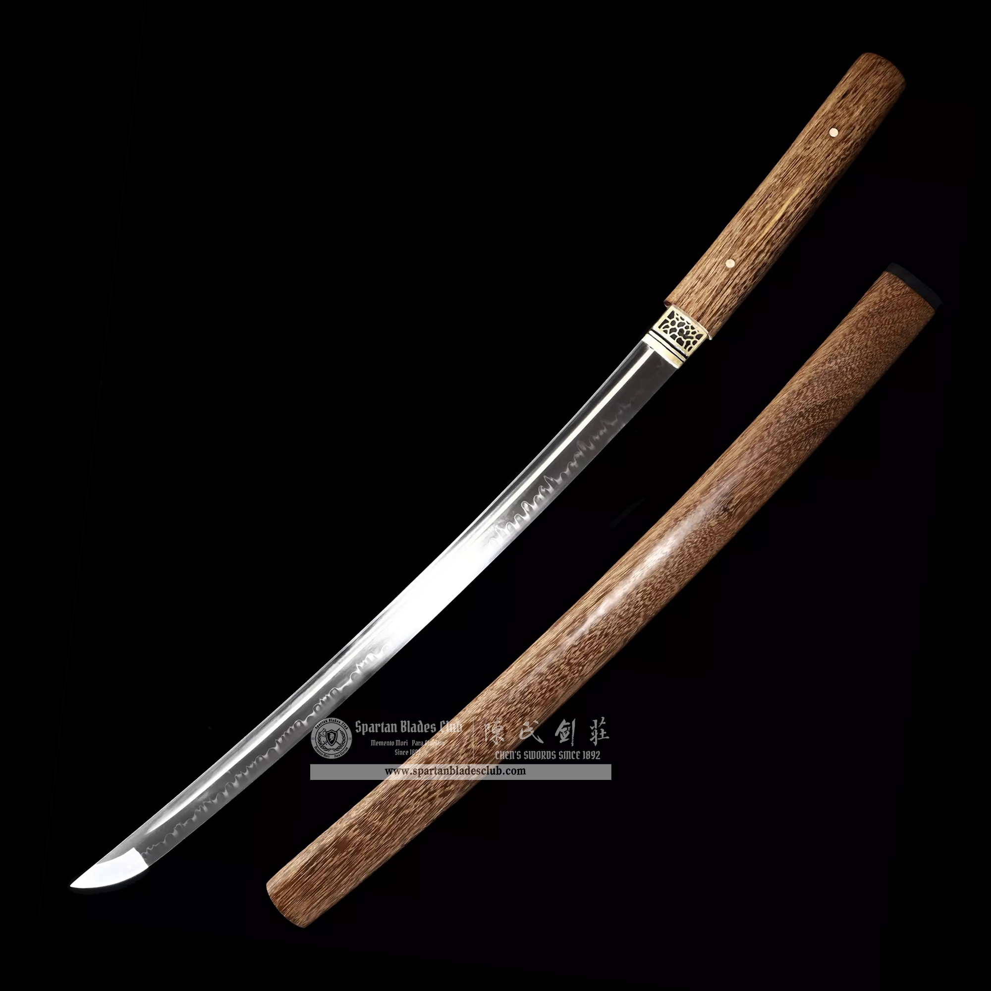 🌟TK99 🌟Han Ying Samurai(寒影武士) - Daisho set (Katana + Wakizashi + Tanto)- T10 Steel - Clay Tempered -Shirasaya Koshirae-  Full Tang - Battle-Ready - S.B.C & CHEN'S SWORDS 1892 - Spartan Blades Club - 陳氏劍莊1892