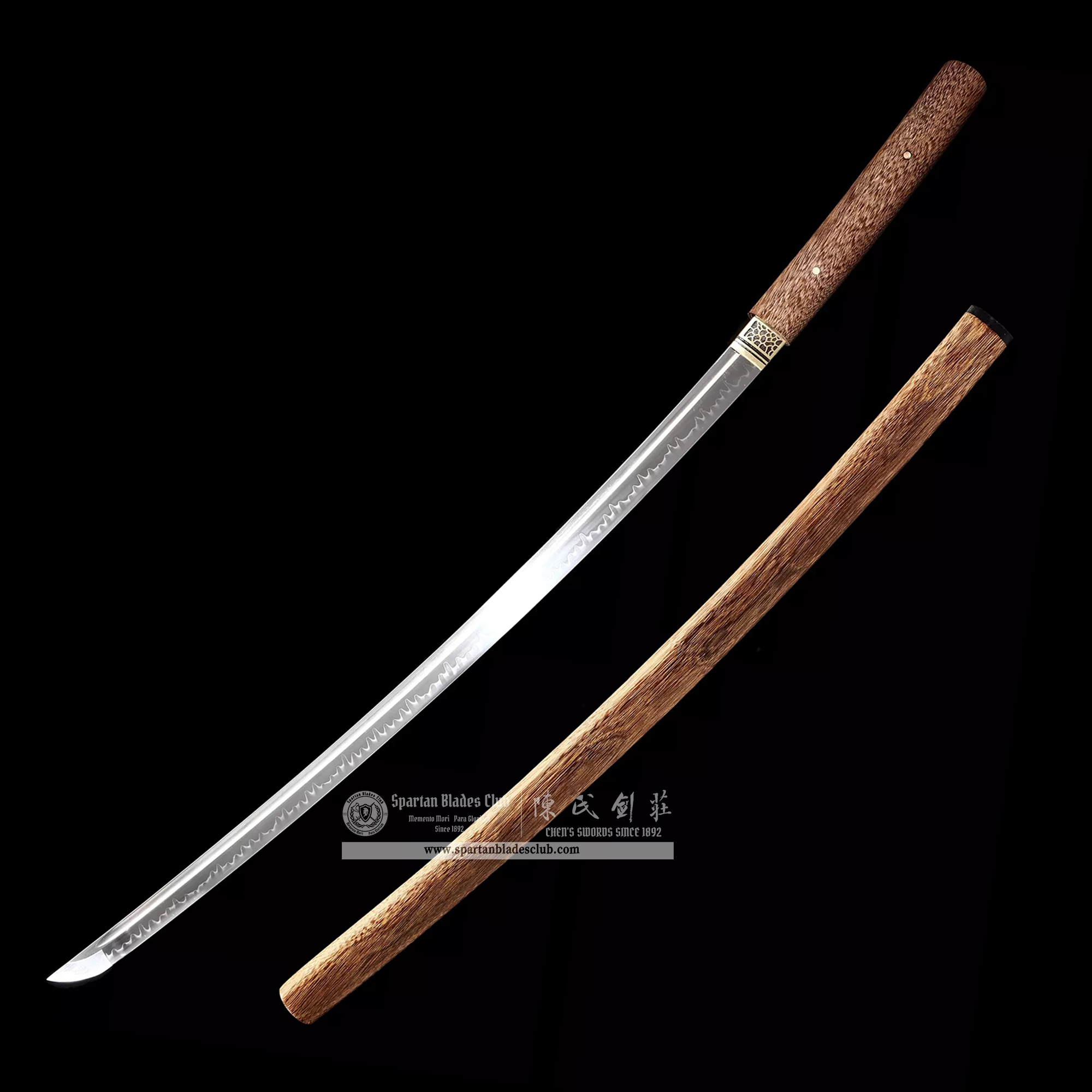 🌟TK99 🌟Han Ying Samurai(寒影武士) - Daisho set (Katana + Wakizashi + Tanto)- T10 Steel - Clay Tempered -Shirasaya Koshirae-  Full Tang - Battle-Ready - S.B.C & CHEN'S SWORDS 1892 - Spartan Blades Club - 陳氏劍莊1892