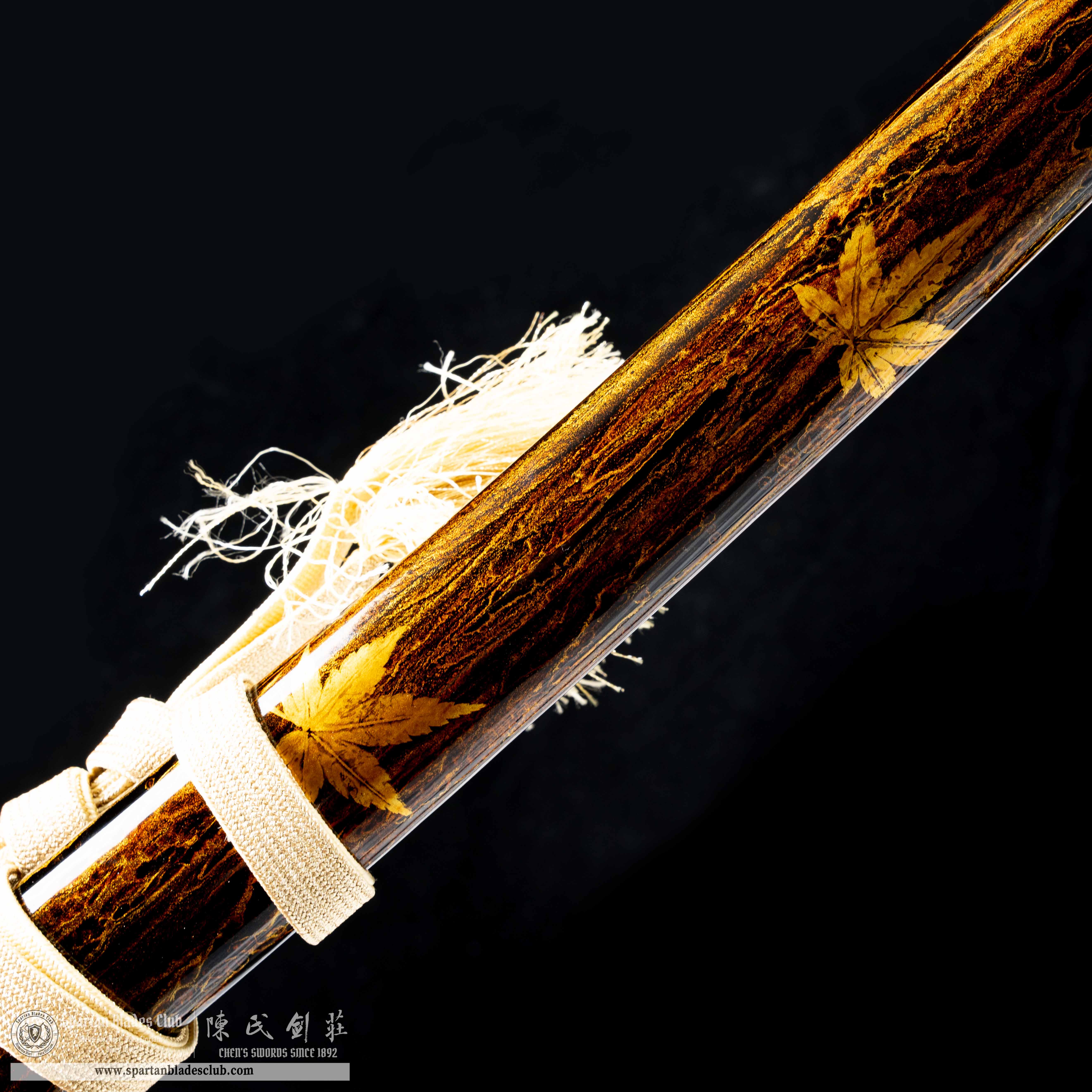 HY30|Dark - Gold Shimmer Katana|Katana|Tamahagane steel|Clay-tempered|Real Hamon|Black&golden|Battle-Ready|Full-tang|Spartan Blades Club|CHEN'S SWORDS 1892 - Spartan Blades Club - 陳氏劍莊1892