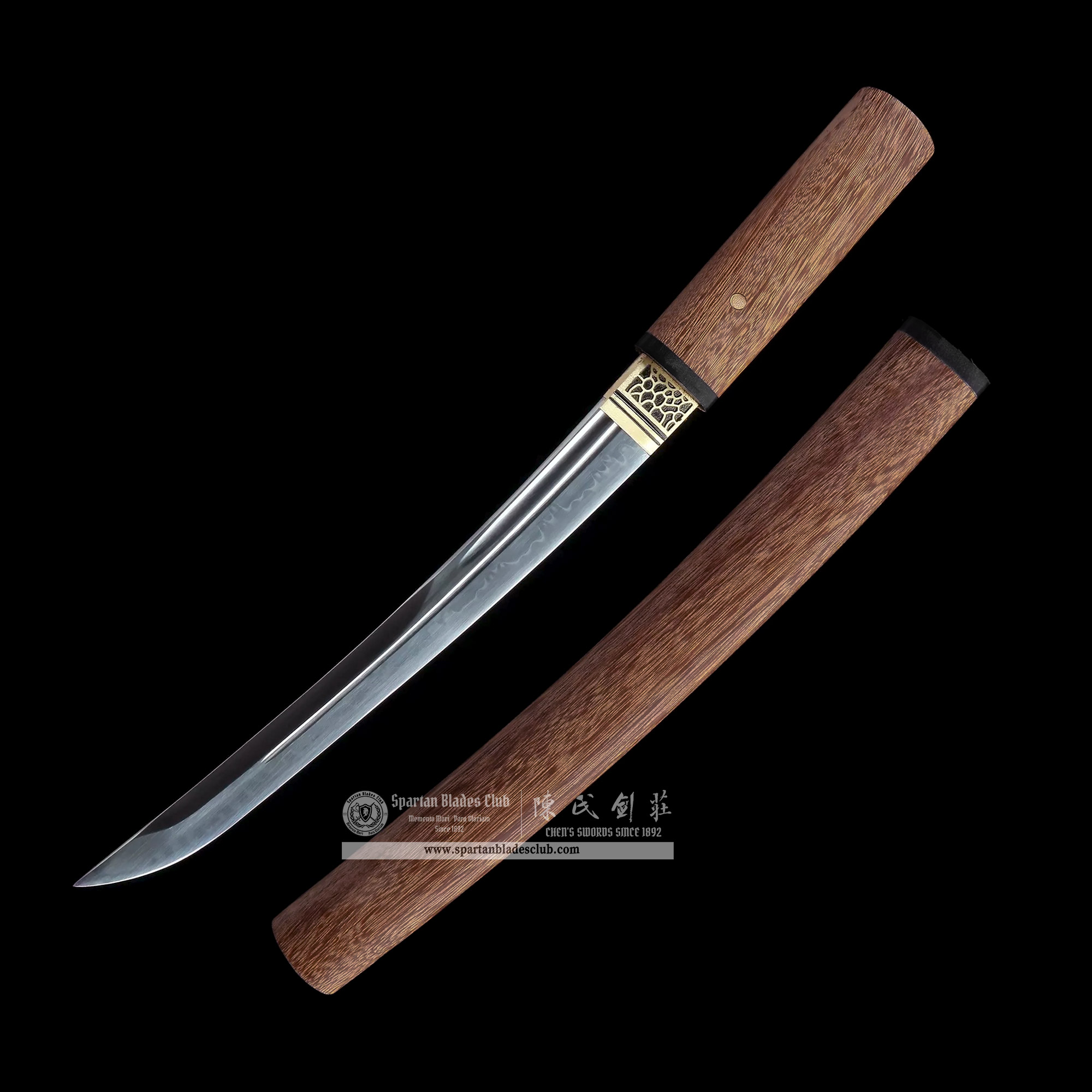 🌟TK99 🌟Han Ying Samurai(寒影武士) - Daisho set (Katana + Wakizashi + Tanto)- T10 Steel - Clay Tempered -Shirasaya Koshirae-  Full Tang - Battle-Ready - S.B.C & CHEN'S SWORDS 1892 - Spartan Blades Club - 陳氏劍莊1892