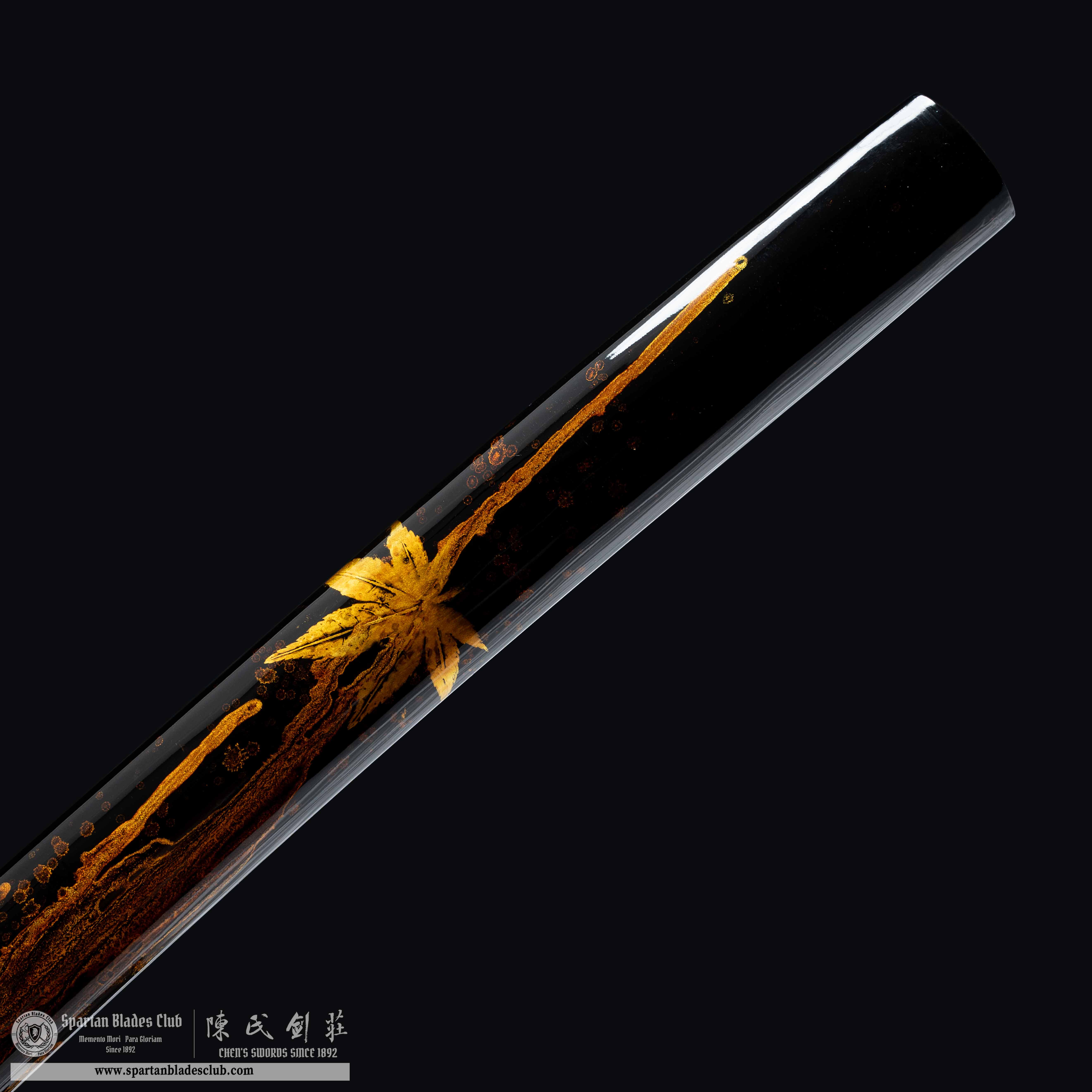 HY30|Dark - Gold Shimmer Katana|Katana|Tamahagane steel|Clay-tempered|Real Hamon|Black&golden|Battle-Ready|Full-tang|Spartan Blades Club|CHEN'S SWORDS 1892 - Spartan Blades Club - 陳氏劍莊1892
