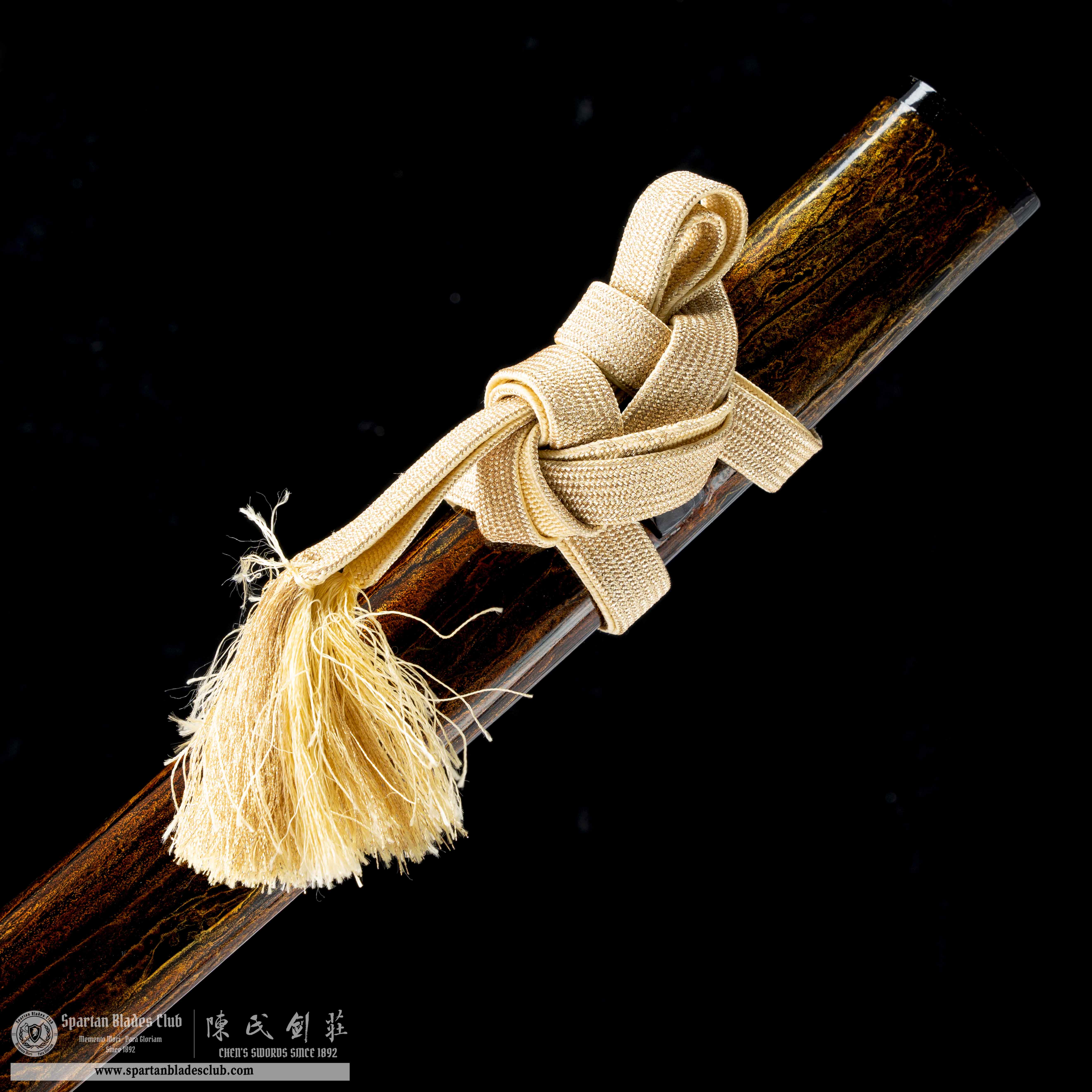 HY30|Dark - Gold Shimmer Katana|Katana|Tamahagane steel|Clay-tempered|Real Hamon|Black&golden|Battle-Ready|Full-tang|Spartan Blades Club|CHEN'S SWORDS 1892 - Spartan Blades Club - 陳氏劍莊1892