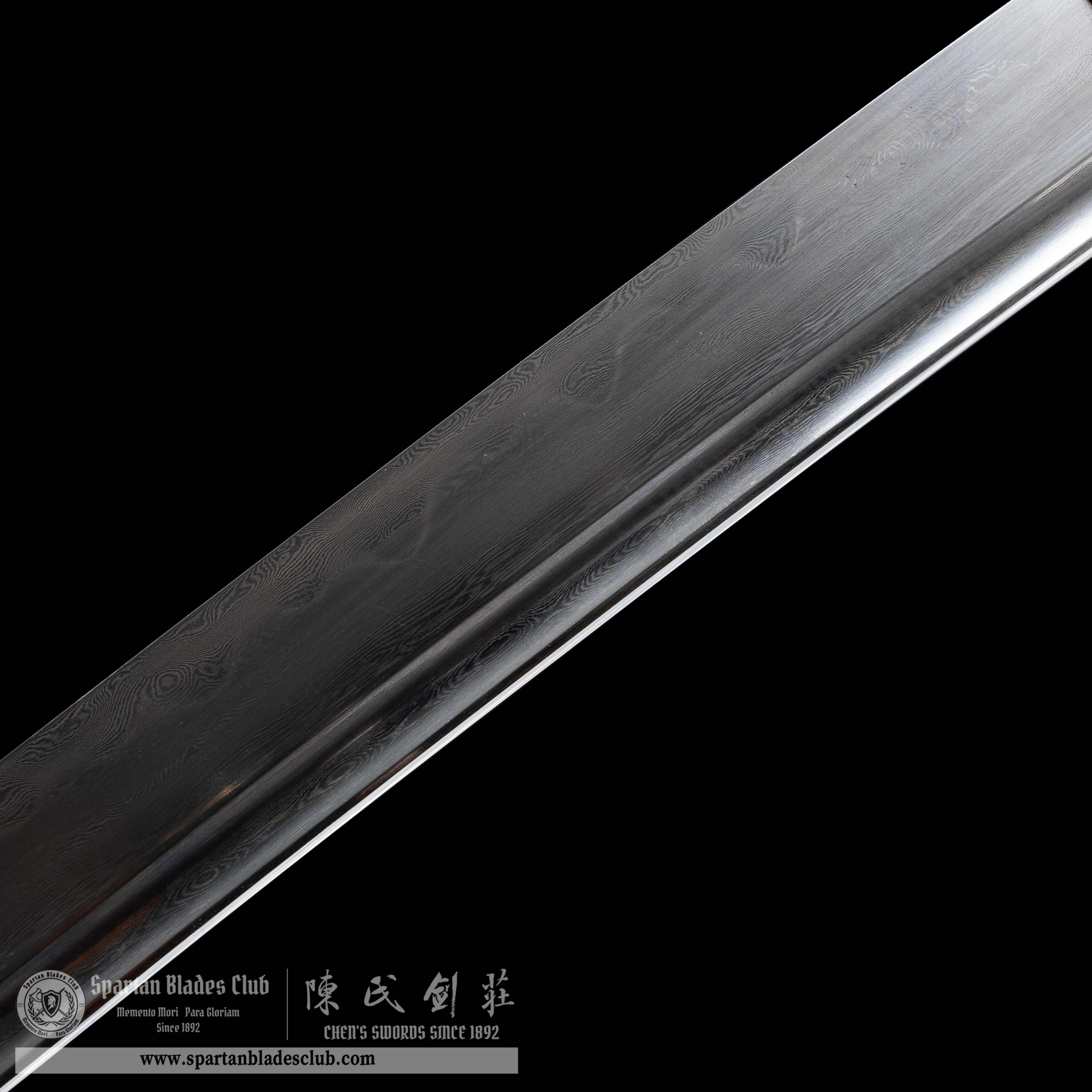 HY32|Edo Samurai| Shirasaya|Damascus steel|Clay-tempered|Real Hamon|solid wood|Battle-Ready|Full-tang|Spartan Blades Club|CHEN'S SWORDS 1892 - Spartan Blades Club