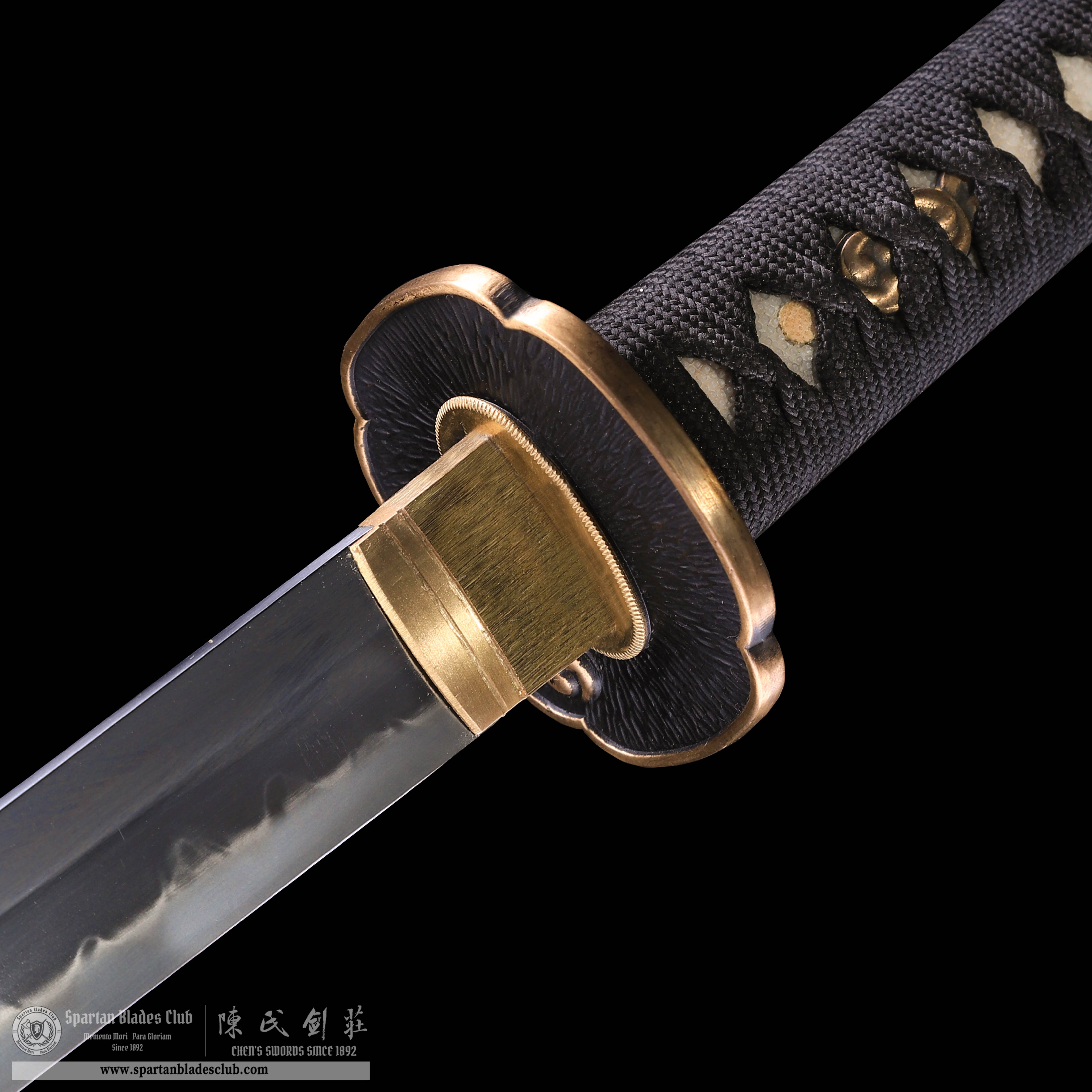 HY35|Noctis Gild|Katana|T10 steel|Clay-tempered|Real Hamon|Black|Battle-Ready|Full-tang|Spartan Blades Club|CHEN'S SWORDS 1892 - Spartan Blades Club