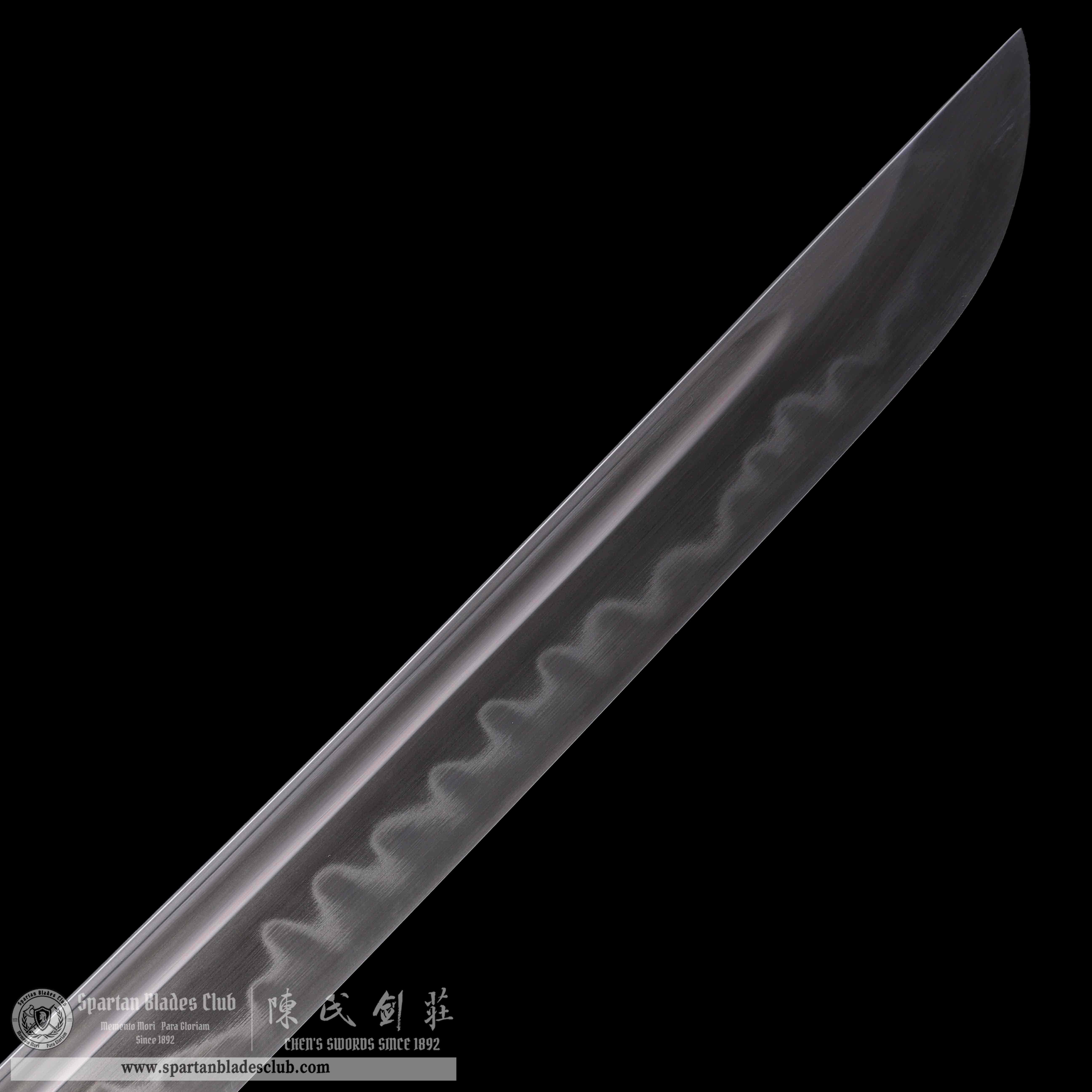 HY34|🍀Cui Qing Samurai|Katana|T10 steel|Clay-tempered|Real Hamon|Green|Battle-Ready|Full-tang|Spartan Blades Club|CHEN'S SWORDS 1892 - Spartan Blades Club - 陳氏劍莊1892