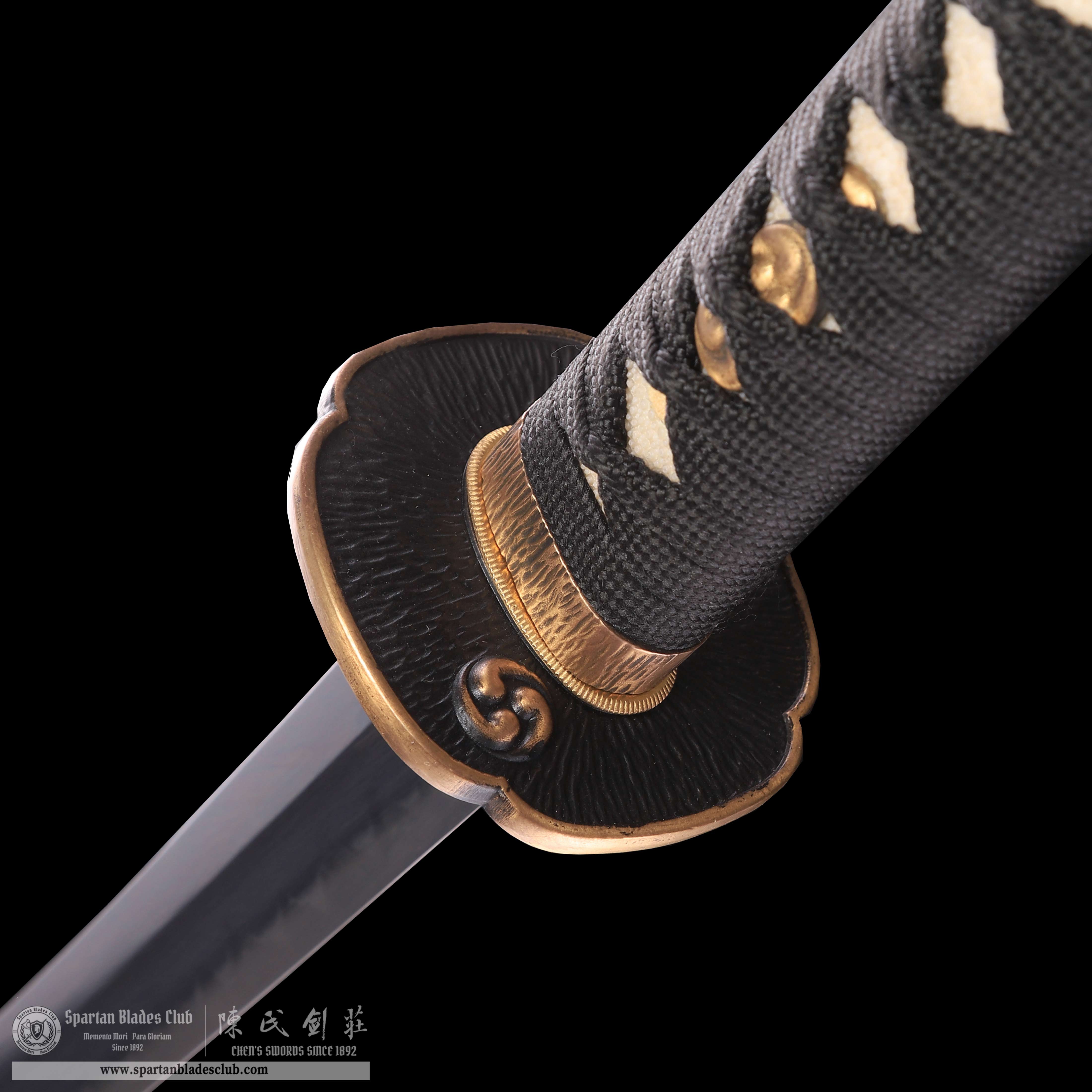 HY35|Noctis Gild|Katana|T10 steel|Clay-tempered|Real Hamon|Black|Battle-Ready|Full-tang|Spartan Blades Club|CHEN'S SWORDS 1892 - Spartan Blades Club