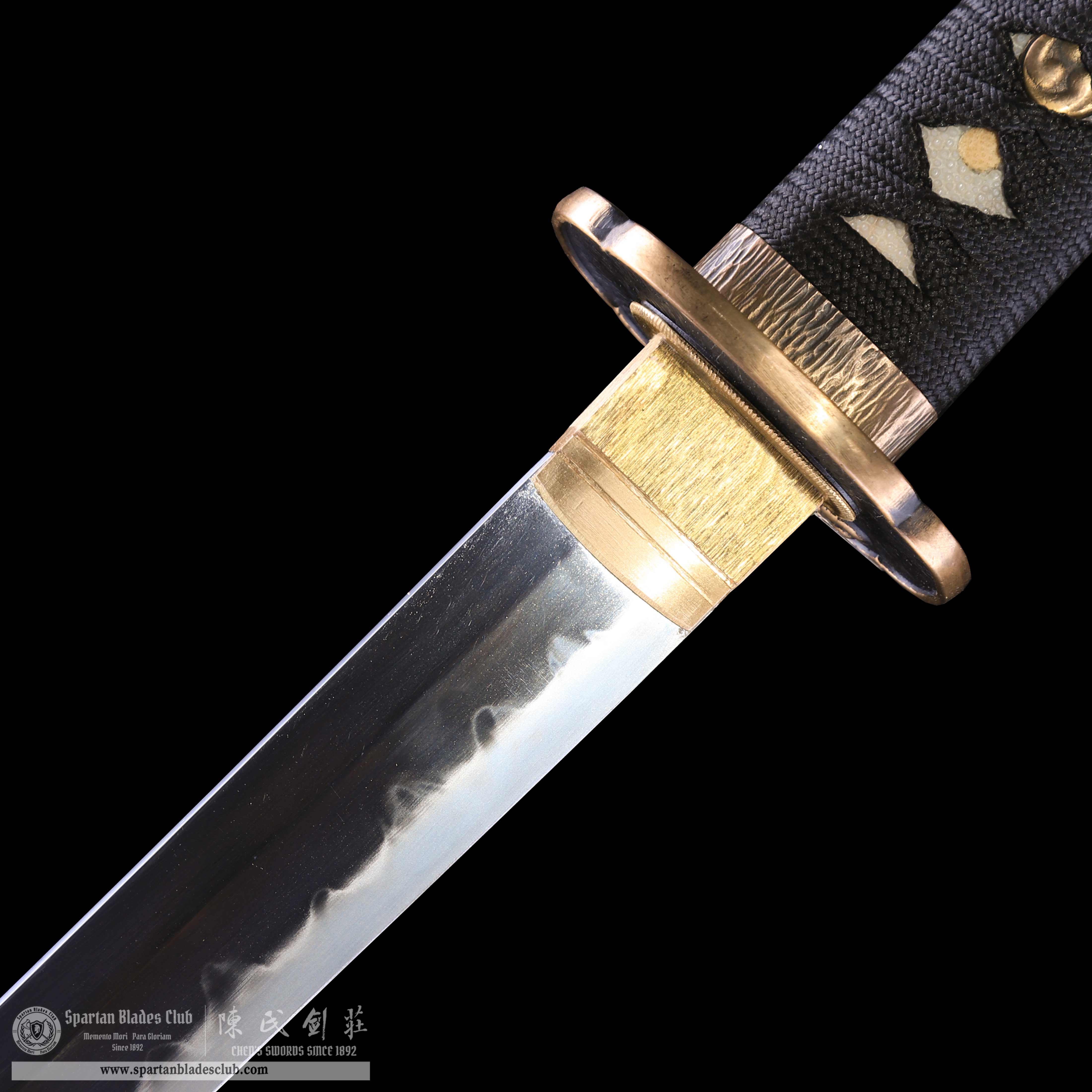 HY35|Noctis Gild|Katana|T10 steel|Clay-tempered|Real Hamon|Black|Battle-Ready|Full-tang|Spartan Blades Club|CHEN'S SWORDS 1892 - Spartan Blades Club