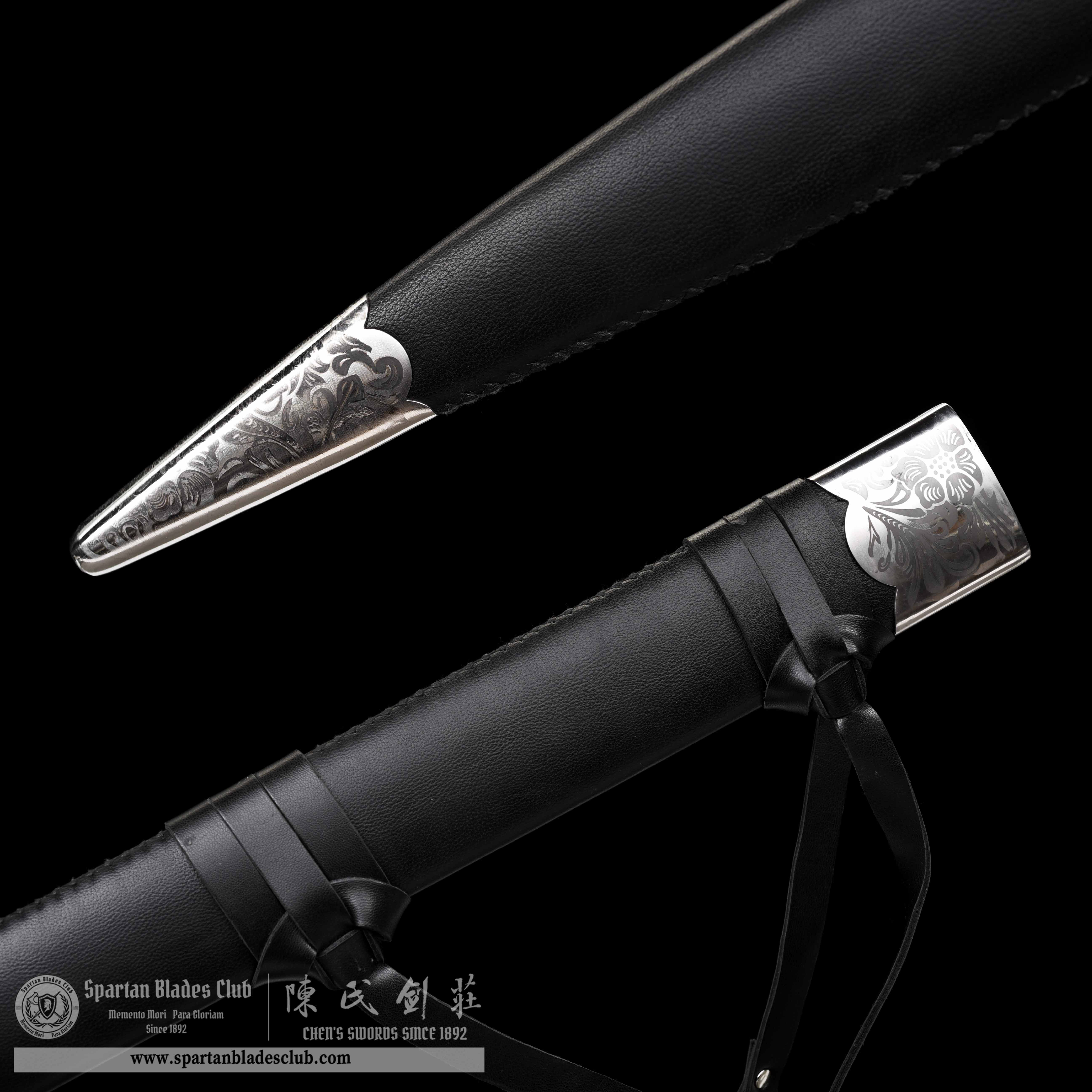 TR08｜Vortex Edge｜European Sword｜High manganese steel｜Black&silvery｜Battle-Ready｜Full-tang｜Spartan Blades Club｜CHEN'S SWORDS 1892 - Spartan Blades Club - 陳氏劍莊1892