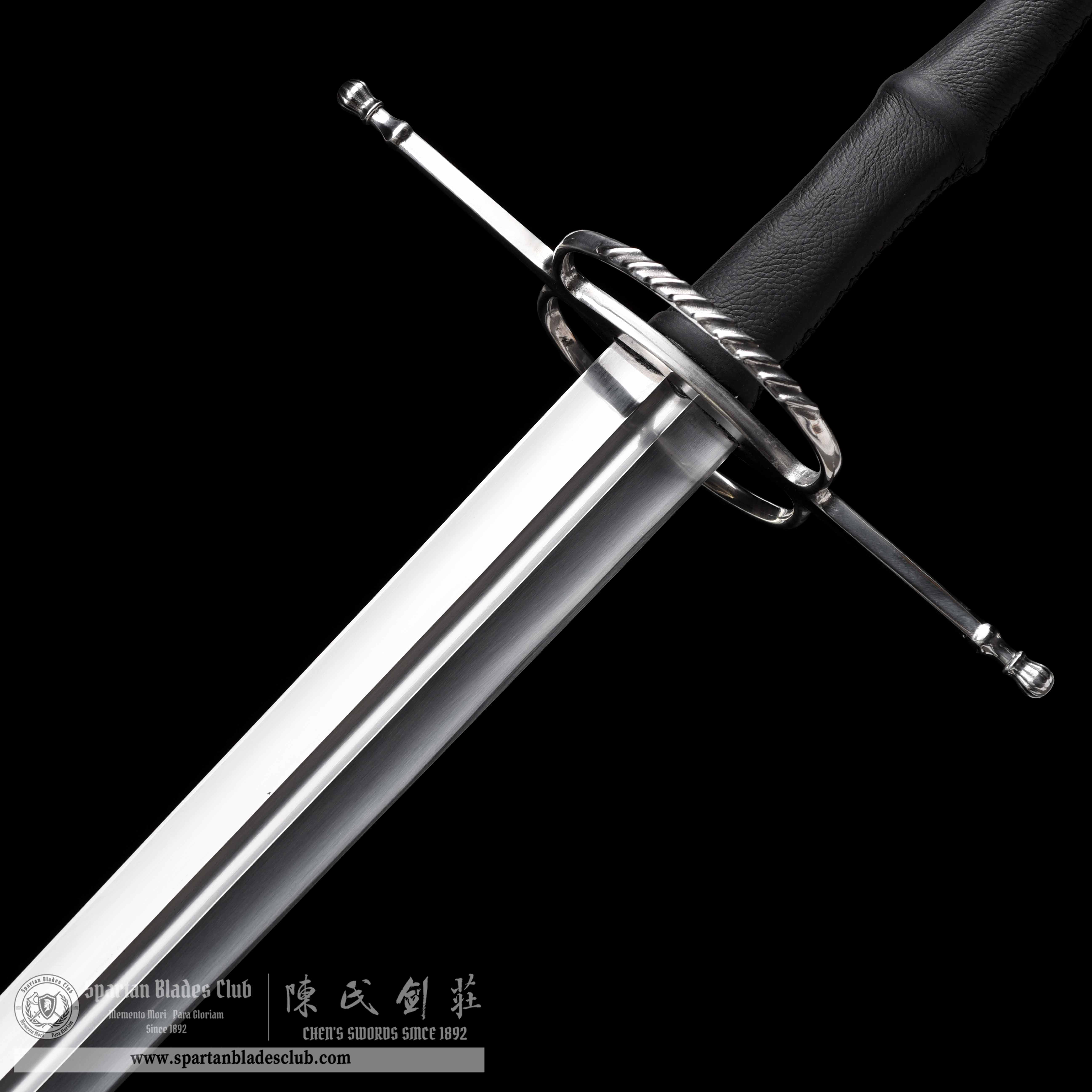 TR08｜Vortex Edge｜European Sword｜High manganese steel｜Black&silvery｜Battle-Ready｜Full-tang｜Spartan Blades Club｜CHEN'S SWORDS 1892 - Spartan Blades Club - 陳氏劍莊1892
