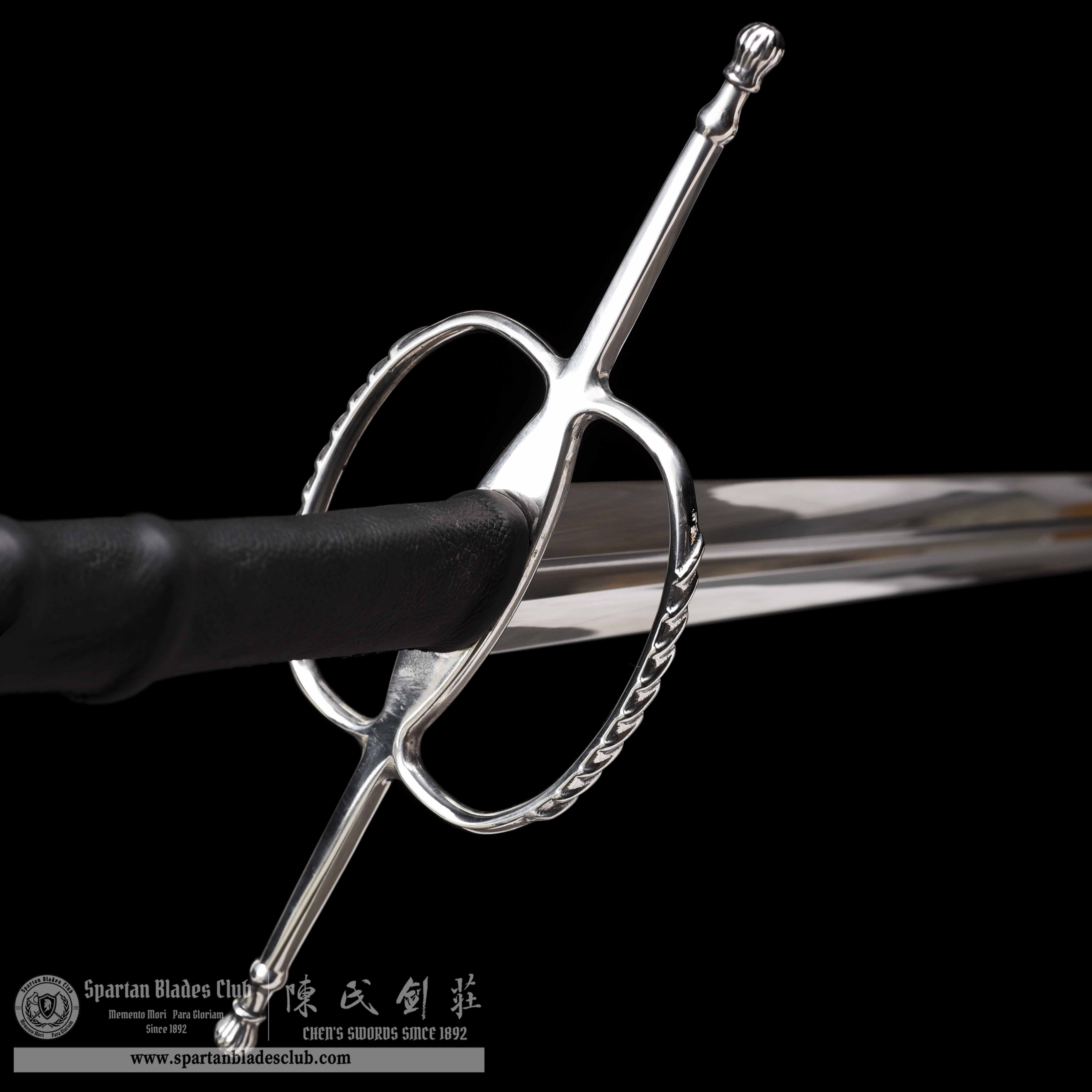 TR08|Vortex Edge|European Sword|High manganese steel|Black&silvery|Battle-Ready|Full-tang|Spartan Blades Club|CHEN'S SWORDS 1892 - Spartan Blades Club - 陳氏劍莊1892