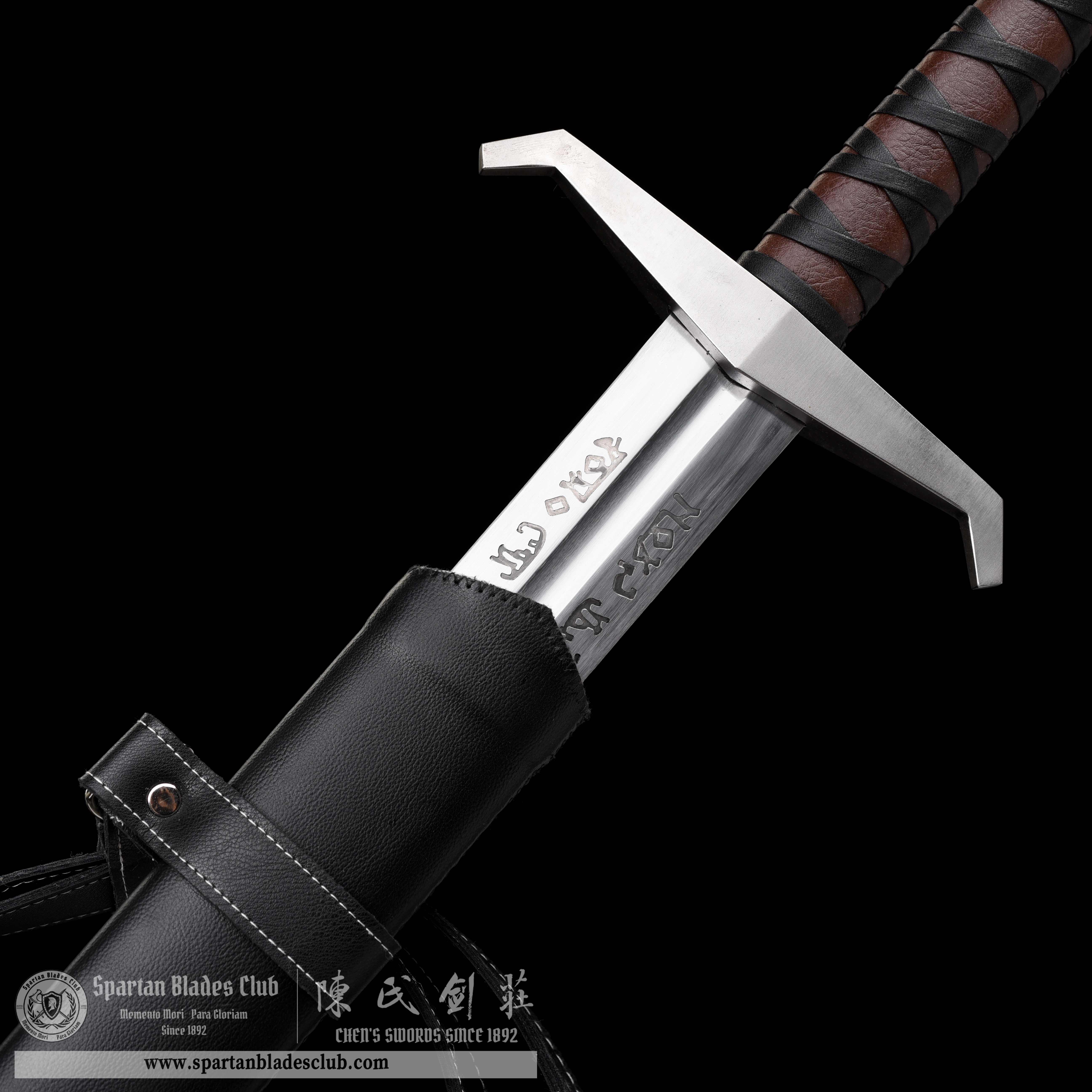 TR06｜The Sword in the Stone｜European Sword｜5160 steel(spring steel)｜Black&silvery｜King Arthur｜Battle-Ready｜Full-tang｜Spartan Blades Club｜CHEN'S SWORDS 1892 - Spartan Blades Club - 陳氏劍莊1892