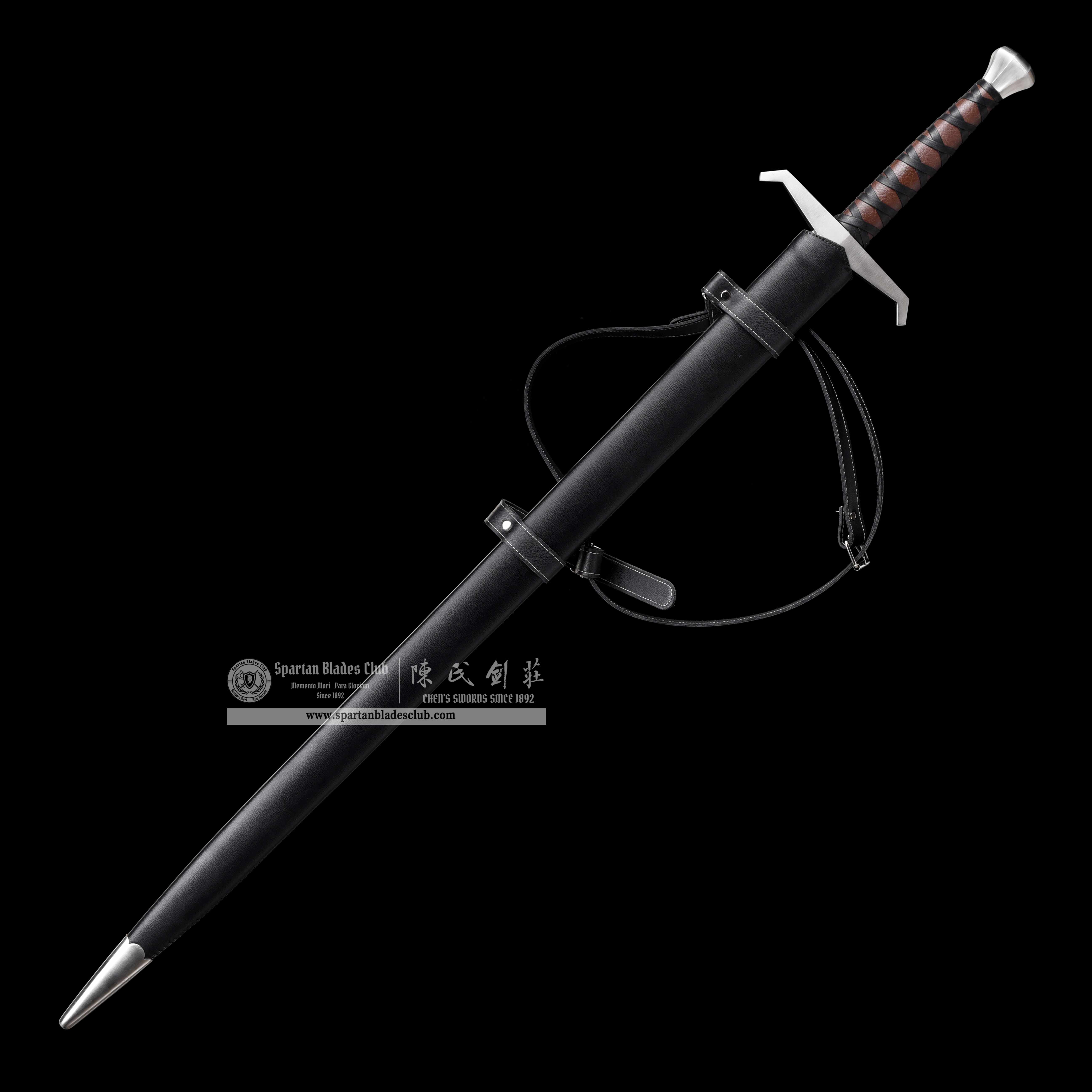 TR06｜The Sword in the Stone｜European Sword｜5160 steel(spring steel)｜Black&silvery｜King Arthur｜Battle-Ready｜Full-tang｜Spartan Blades Club｜CHEN'S SWORDS 1892 - Spartan Blades Club - 陳氏劍莊1892