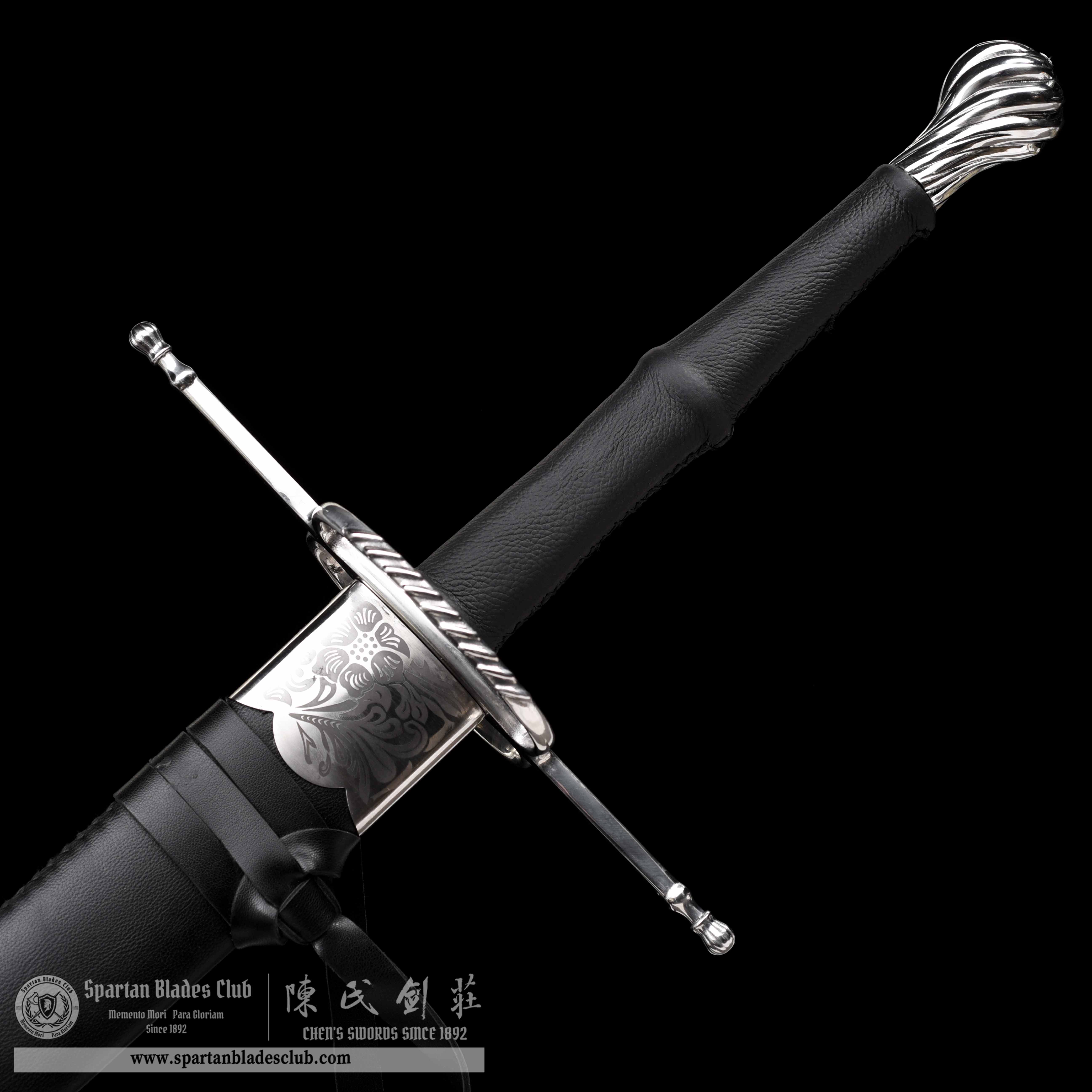 TR08｜Vortex Edge｜European Sword｜High manganese steel｜Black&silvery｜Battle-Ready｜Full-tang｜Spartan Blades Club｜CHEN'S SWORDS 1892 - Spartan Blades Club - 陳氏劍莊1892