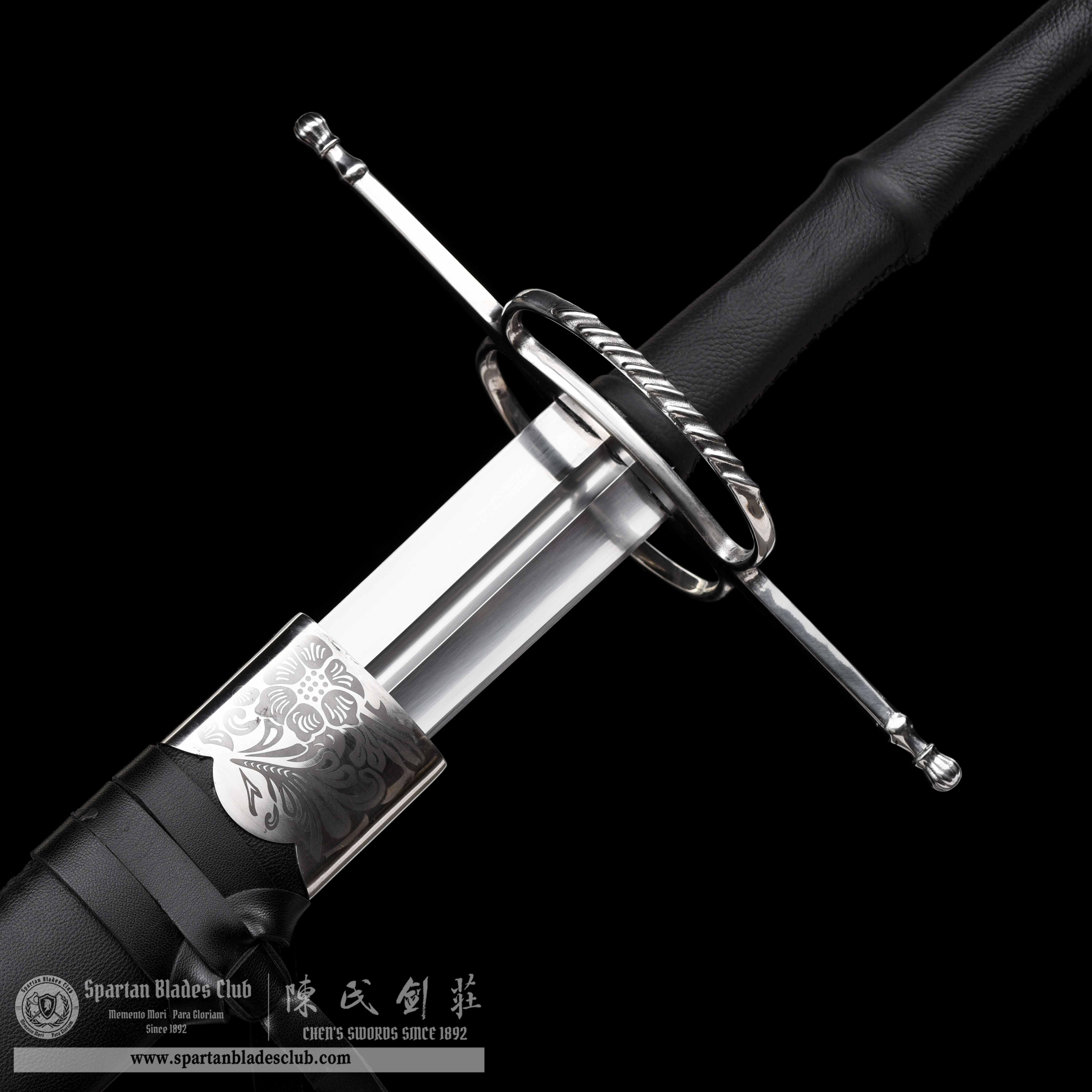 TR08｜Vortex Edge｜European Sword｜High manganese steel｜Black&silvery｜Battle-Ready｜Full-tang｜Spartan Blades Club｜CHEN'S SWORDS 1892 - Spartan Blades Club - 陳氏劍莊1892