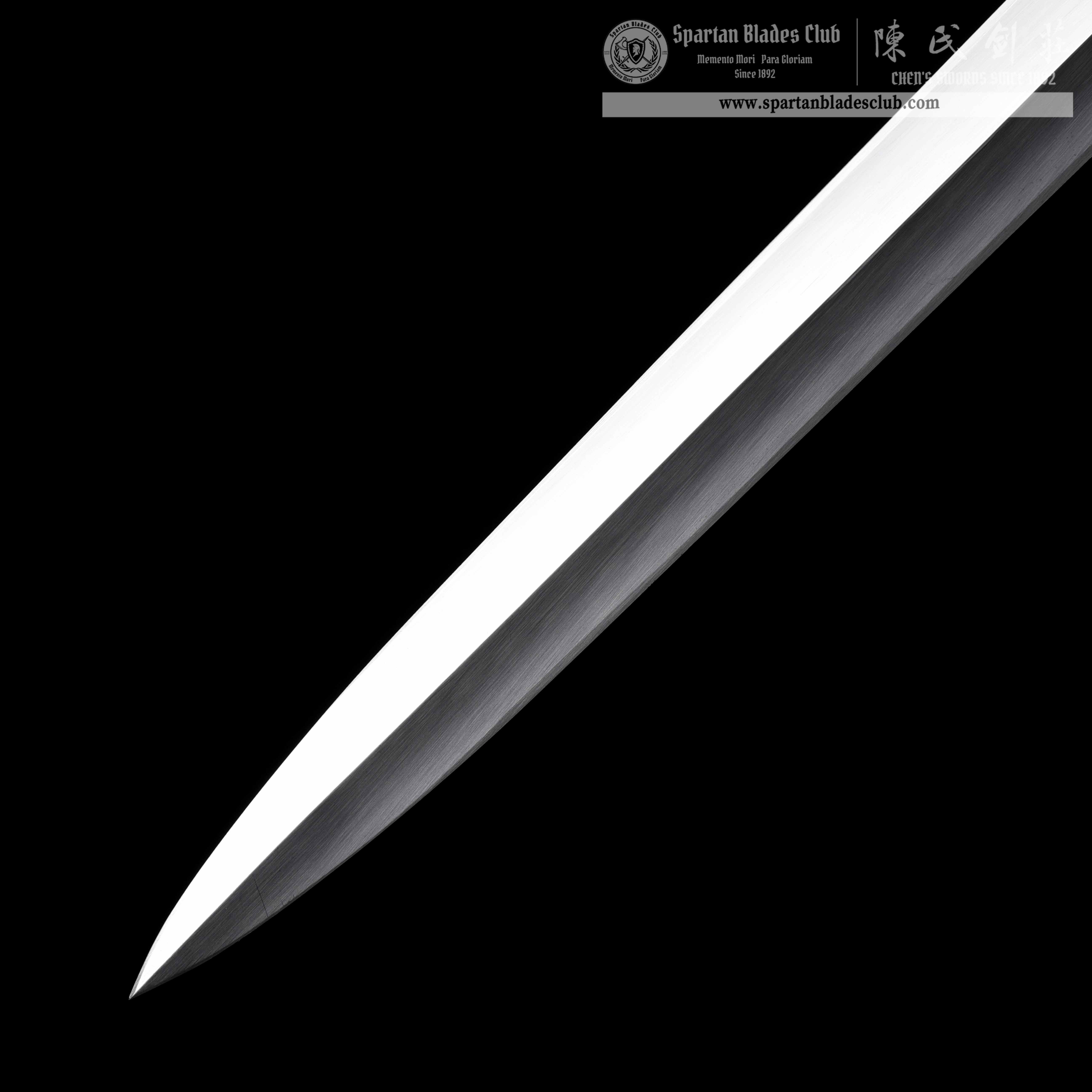 TR08｜Vortex Edge｜European Sword｜High manganese steel｜Black&silvery｜Battle-Ready｜Full-tang｜Spartan Blades Club｜CHEN'S SWORDS 1892 - Spartan Blades Club - 陳氏劍莊1892