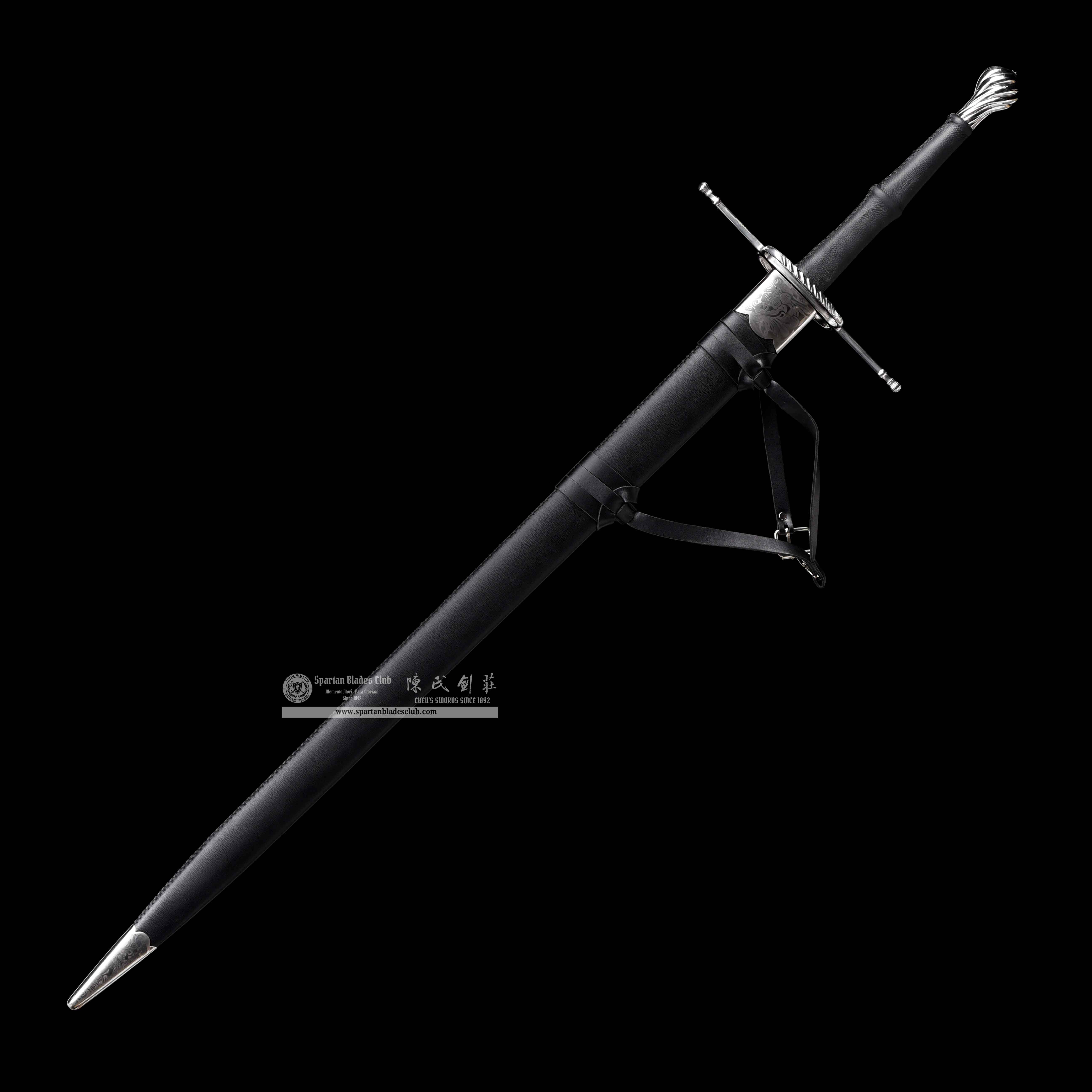 TR08｜Vortex Edge｜European Sword｜High manganese steel｜Black&silvery｜Battle-Ready｜Full-tang｜Spartan Blades Club｜CHEN'S SWORDS 1892 - Spartan Blades Club - 陳氏劍莊1892