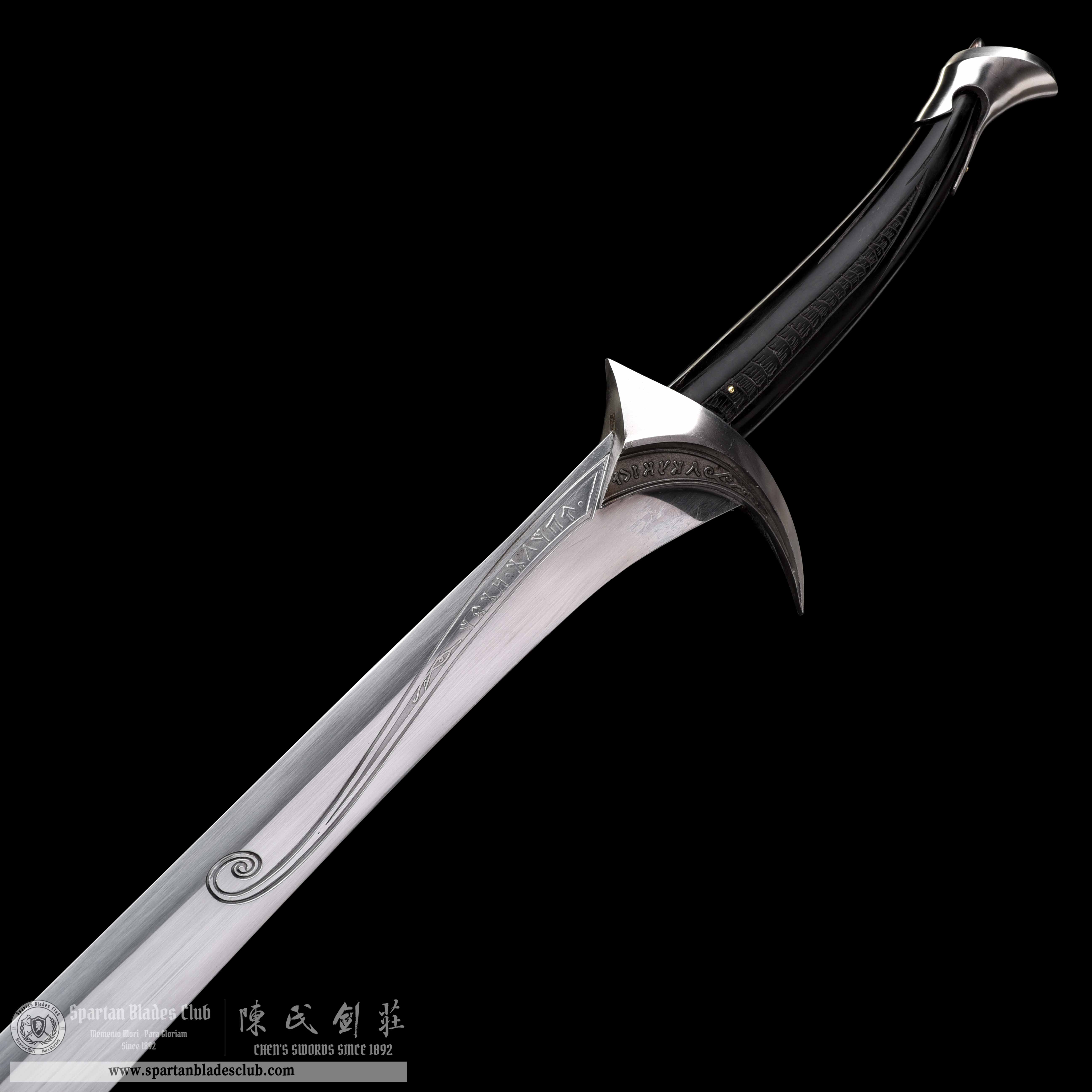 TR07｜Orcrist｜European Sword｜High manganese steel｜Black&silvery｜The Hobbit｜ Battle-Ready｜Full-tang｜Spartan Blades Club｜CHEN'S SWORDS 1892 - Spartan Blades Club - 陳氏劍莊1892