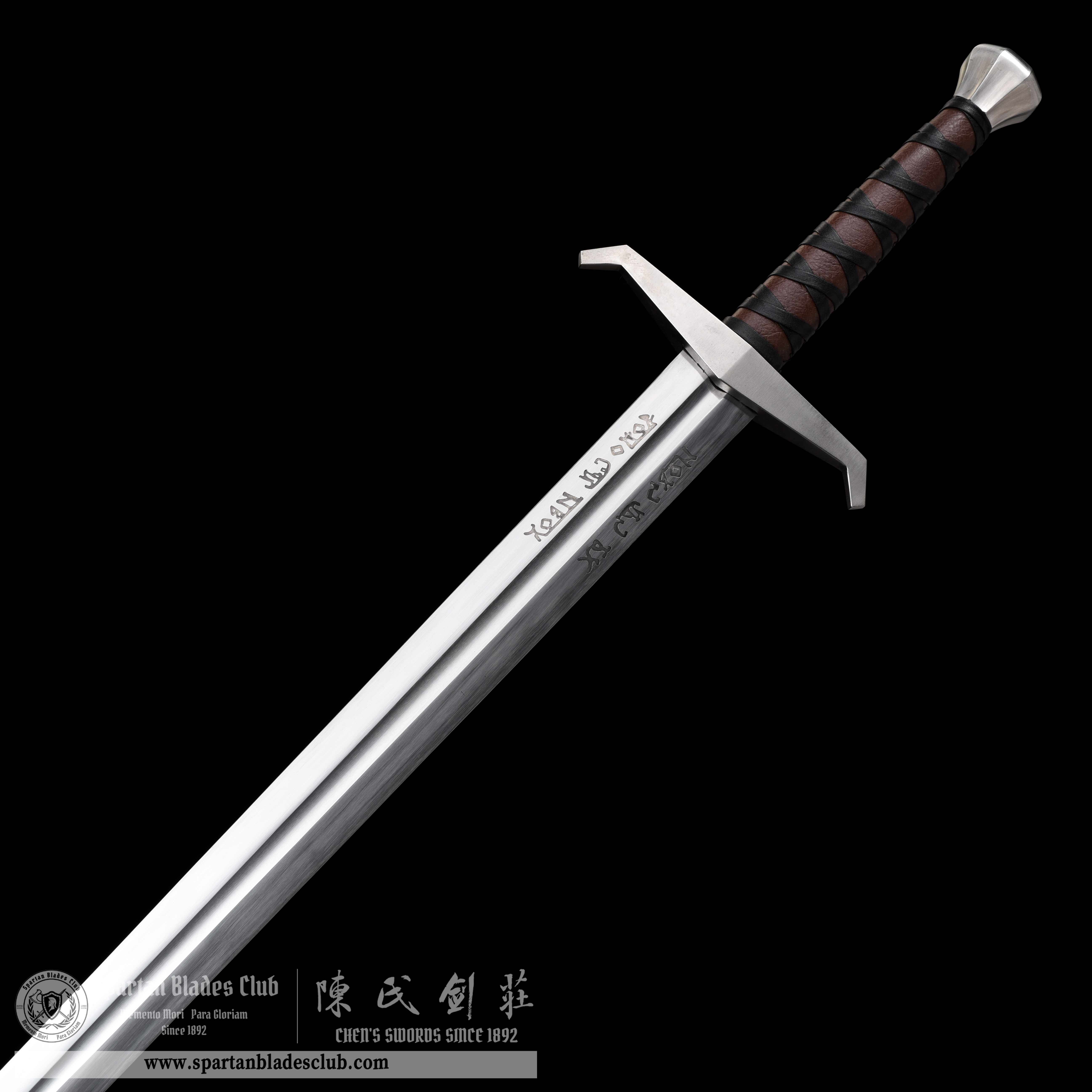 TR06｜The Sword in the Stone｜European Sword｜5160 steel(spring steel)｜Black&silvery｜King Arthur｜Battle-Ready｜Full-tang｜Spartan Blades Club｜CHEN'S SWORDS 1892 - Spartan Blades Club - 陳氏劍莊1892