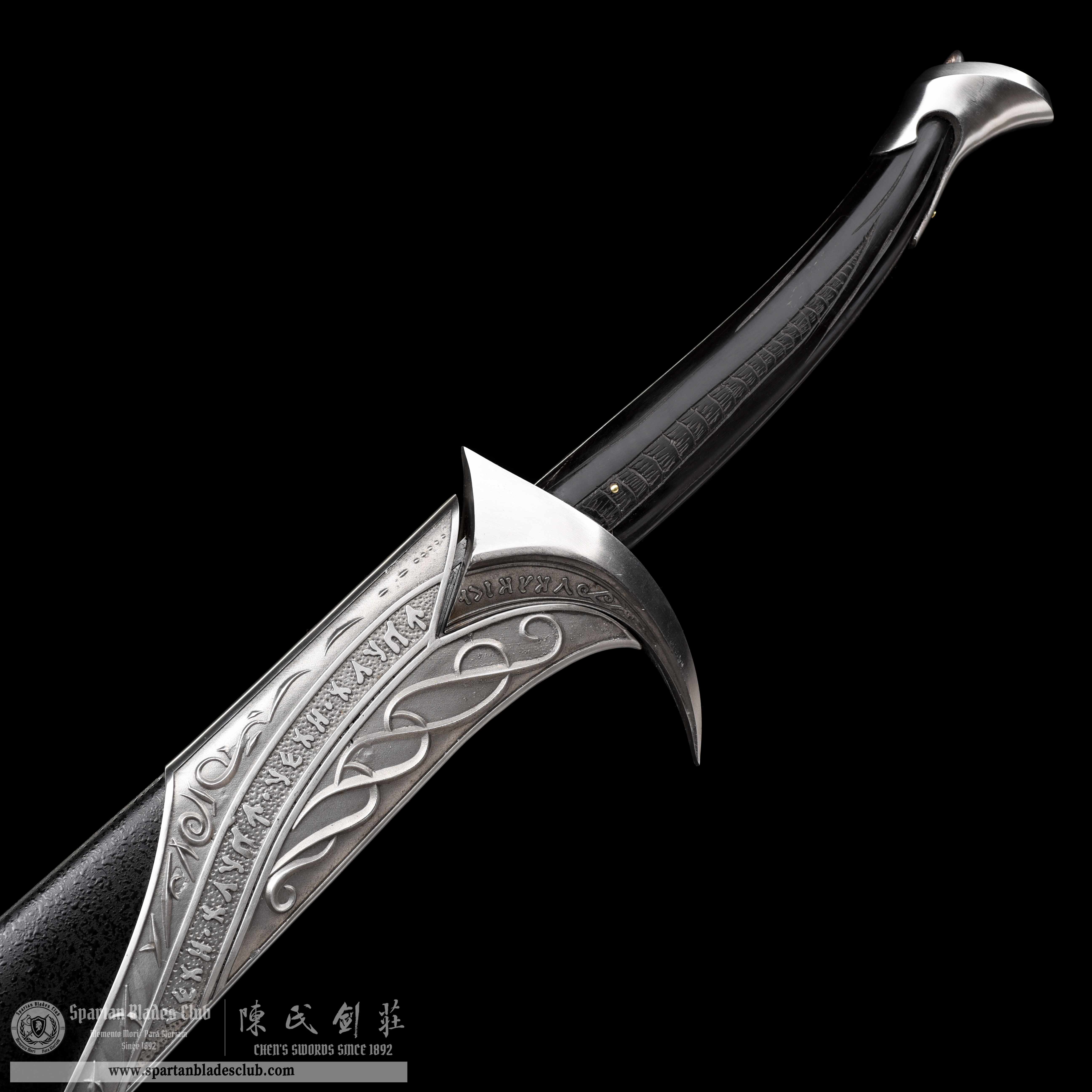 TR07｜Orcrist｜European Sword｜High manganese steel｜Black&silvery｜The Hobbit｜ Battle-Ready｜Full-tang｜Spartan Blades Club｜CHEN'S SWORDS 1892 - Spartan Blades Club - 陳氏劍莊1892