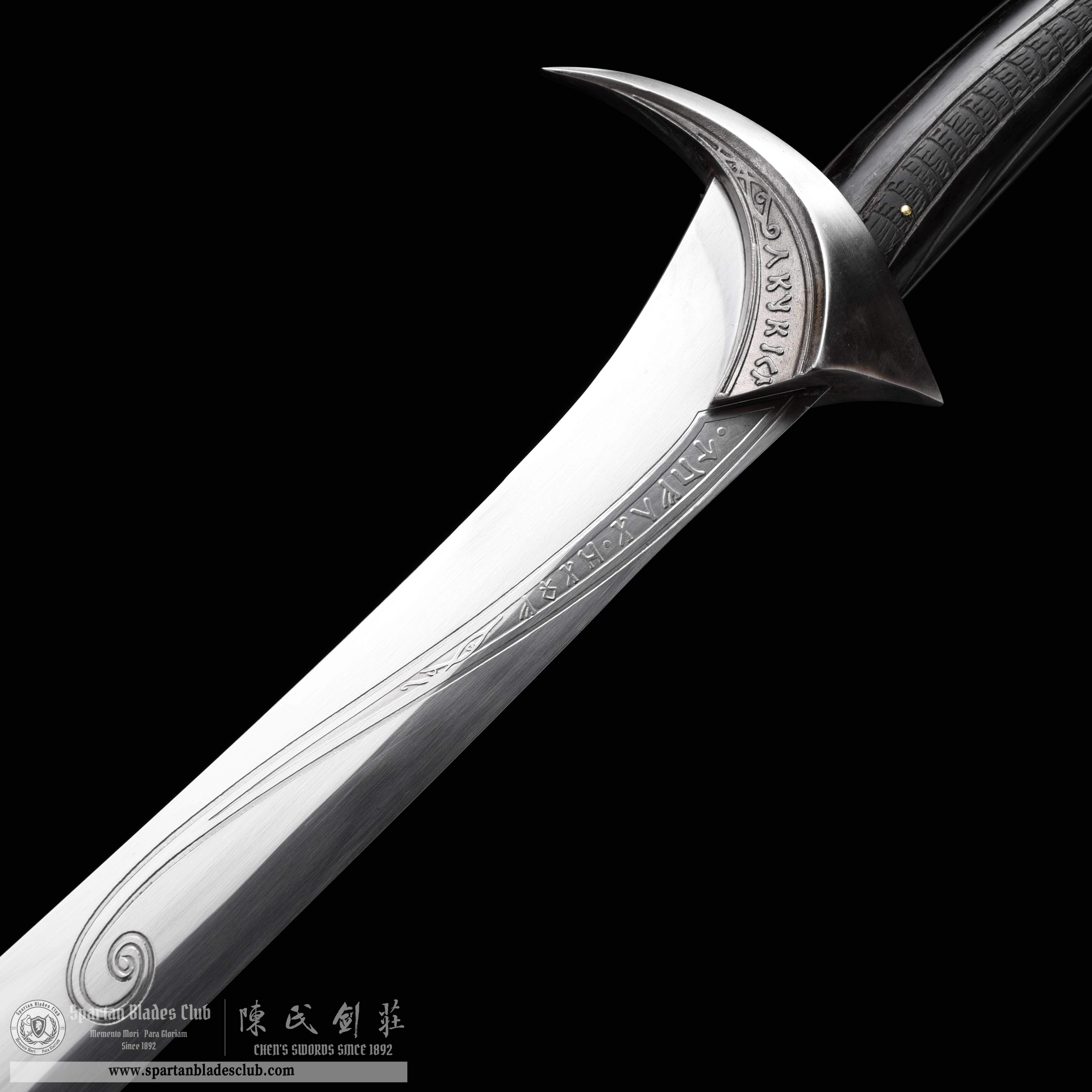 TR07｜Orcrist｜European Sword｜High manganese steel｜Black&silvery｜The Hobbit｜ Battle-Ready｜Full-tang｜Spartan Blades Club｜CHEN'S SWORDS 1892 - Spartan Blades Club - 陳氏劍莊1892