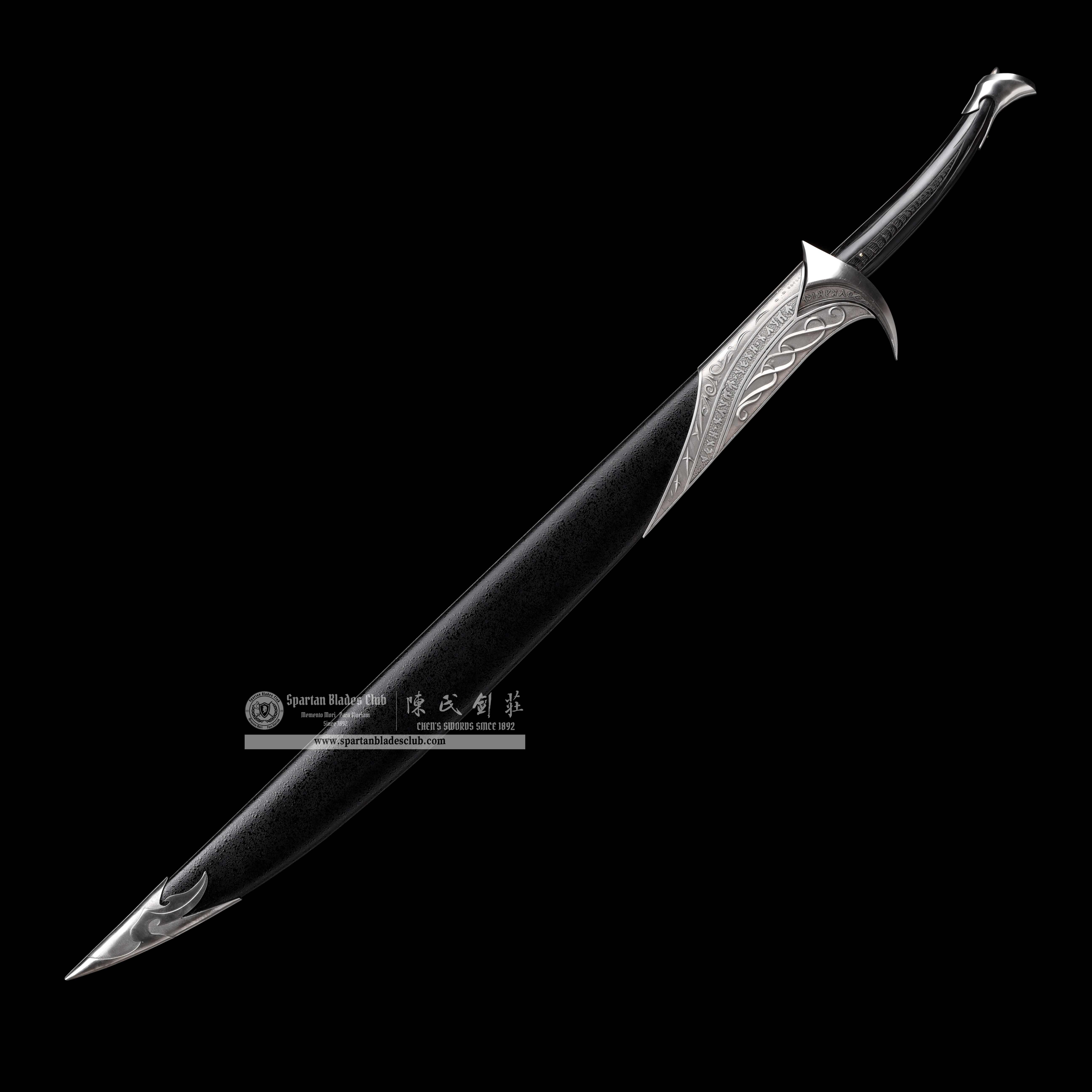 TR07｜Orcrist｜European Sword｜High manganese steel｜Black&silvery｜The Hobbit｜ Battle-Ready｜Full-tang｜Spartan Blades Club｜CHEN'S SWORDS 1892 - Spartan Blades Club - 陳氏劍莊1892