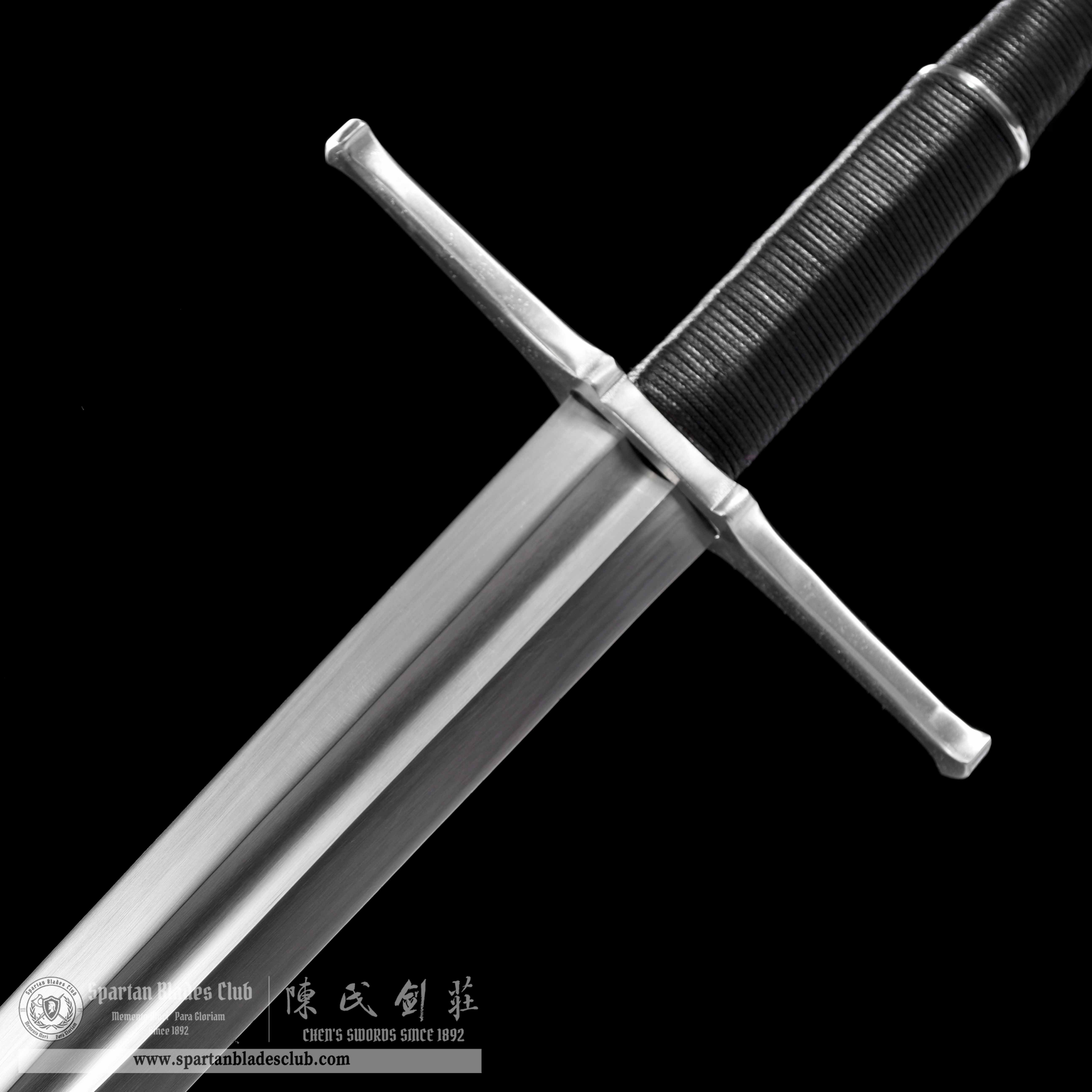 TR09｜The Witcher Longsword｜European Sword｜Manganese steel｜Black&brown｜Battle-Ready｜Full-tang｜Spartan Blades Club｜CHEN'S SWORDS 1892 - Spartan Blades Club - 陳氏劍莊1892