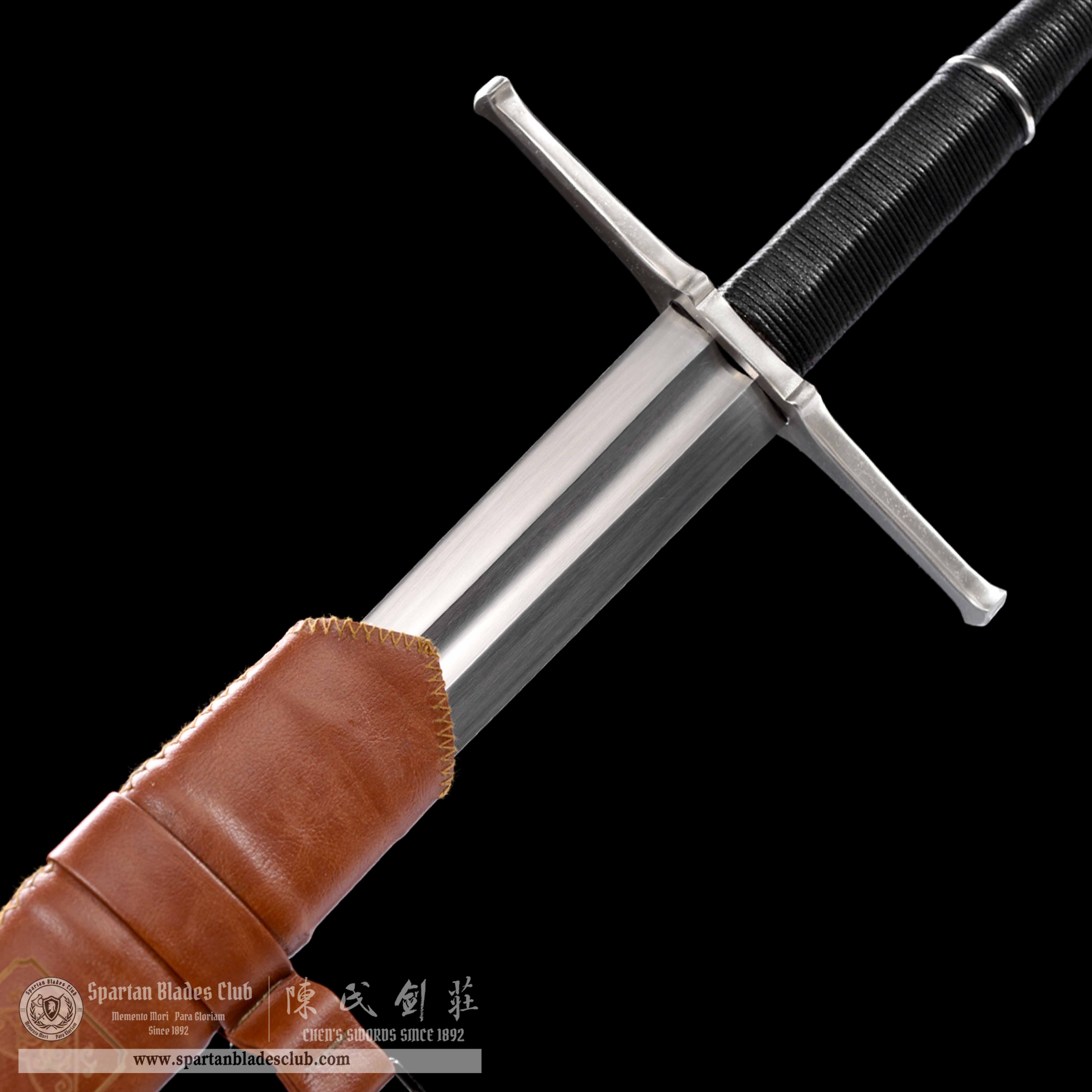 TR09|The Witcher Longsword|European Sword|Manganese steel|Black&brown|Battle-Ready|Full-tang|Spartan Blades Club|CHEN'S SWORDS 1892 - Spartan Blades Club - 陳氏劍莊1892