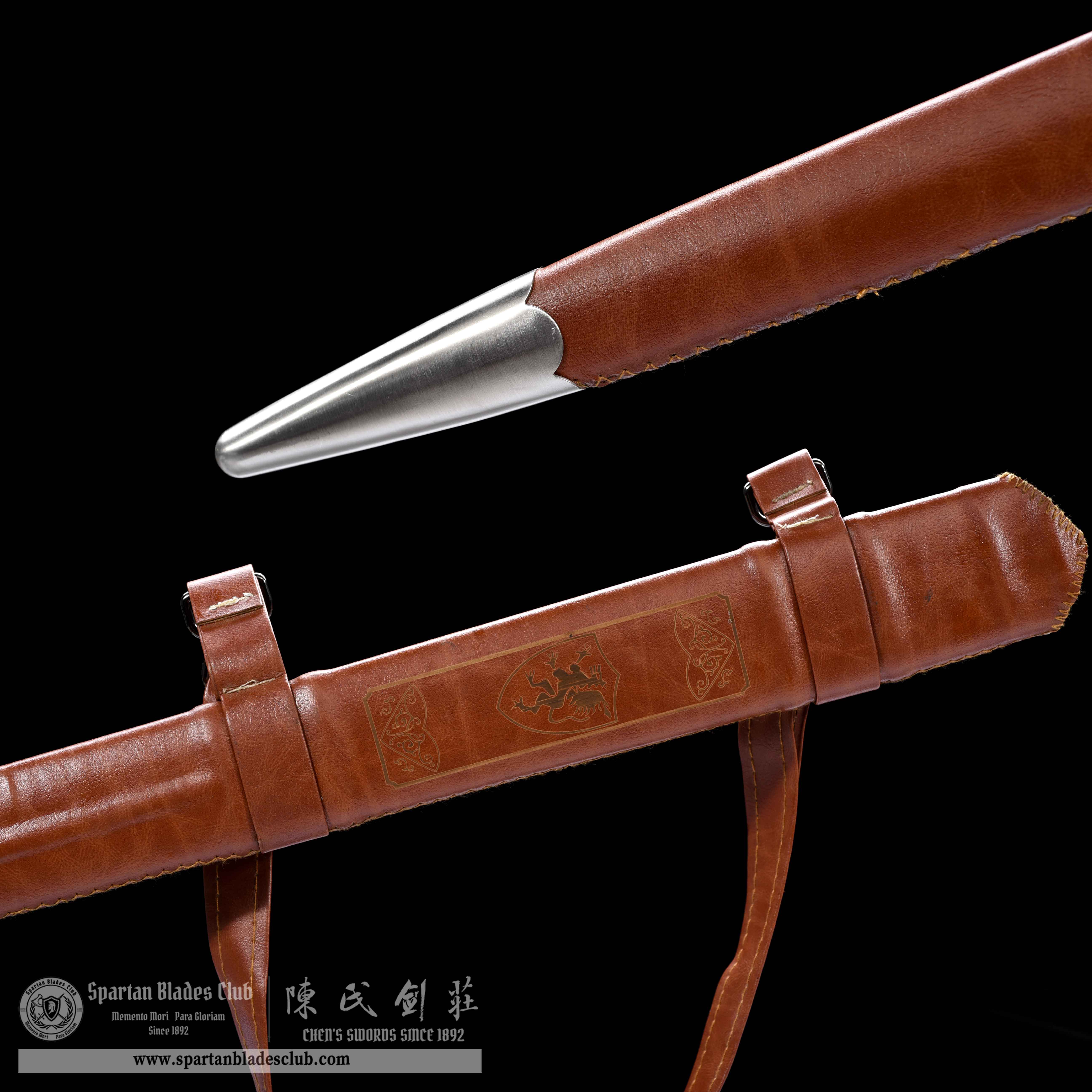 TR09｜The Witcher Longsword｜European Sword｜Manganese steel｜Black&brown｜Battle-Ready｜Full-tang｜Spartan Blades Club｜CHEN'S SWORDS 1892 - Spartan Blades Club - 陳氏劍莊1892