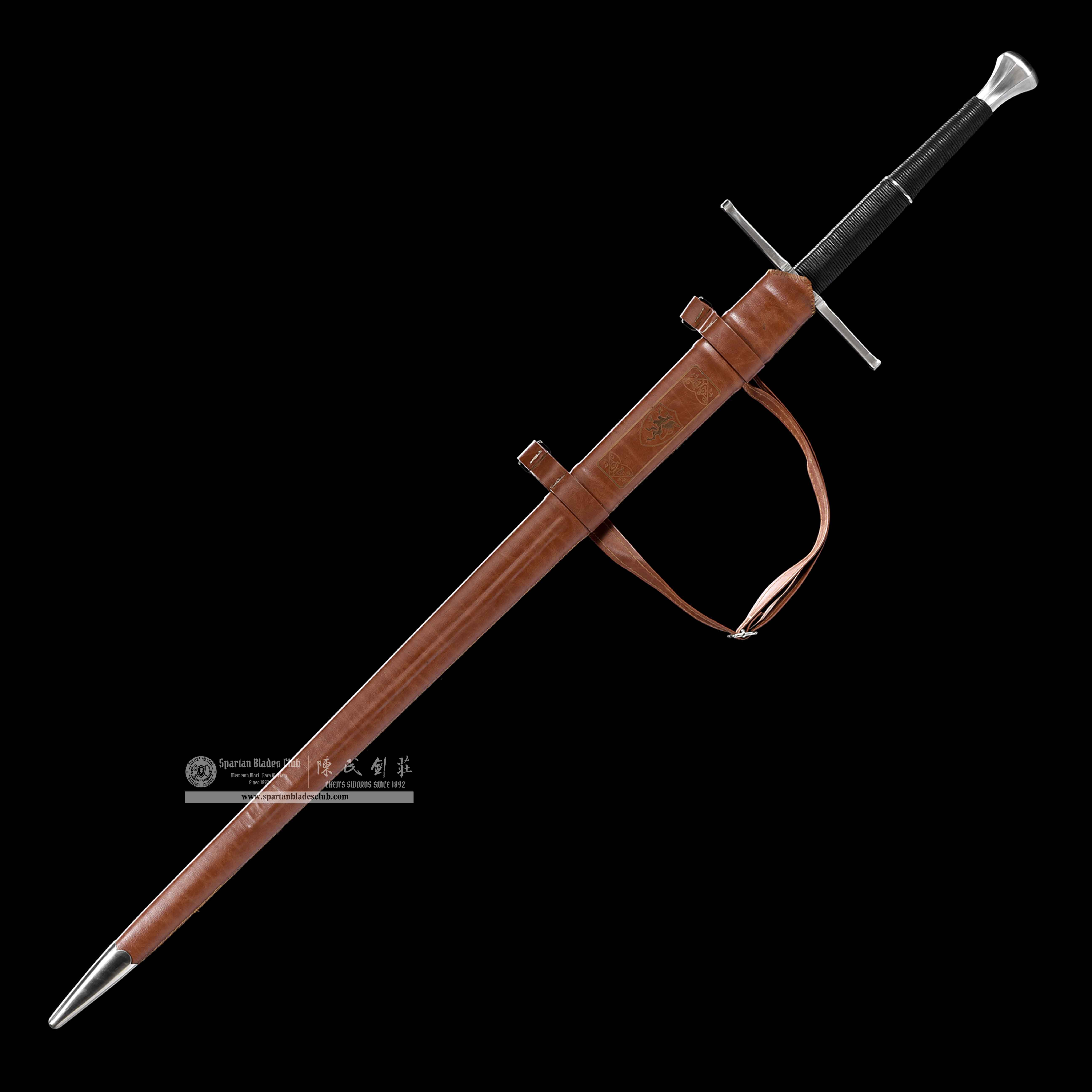 TR09｜The Witcher Longsword｜European Sword｜Manganese steel｜Black&brown｜Battle-Ready｜Full-tang｜Spartan Blades Club｜CHEN'S SWORDS 1892 - Spartan Blades Club - 陳氏劍莊1892