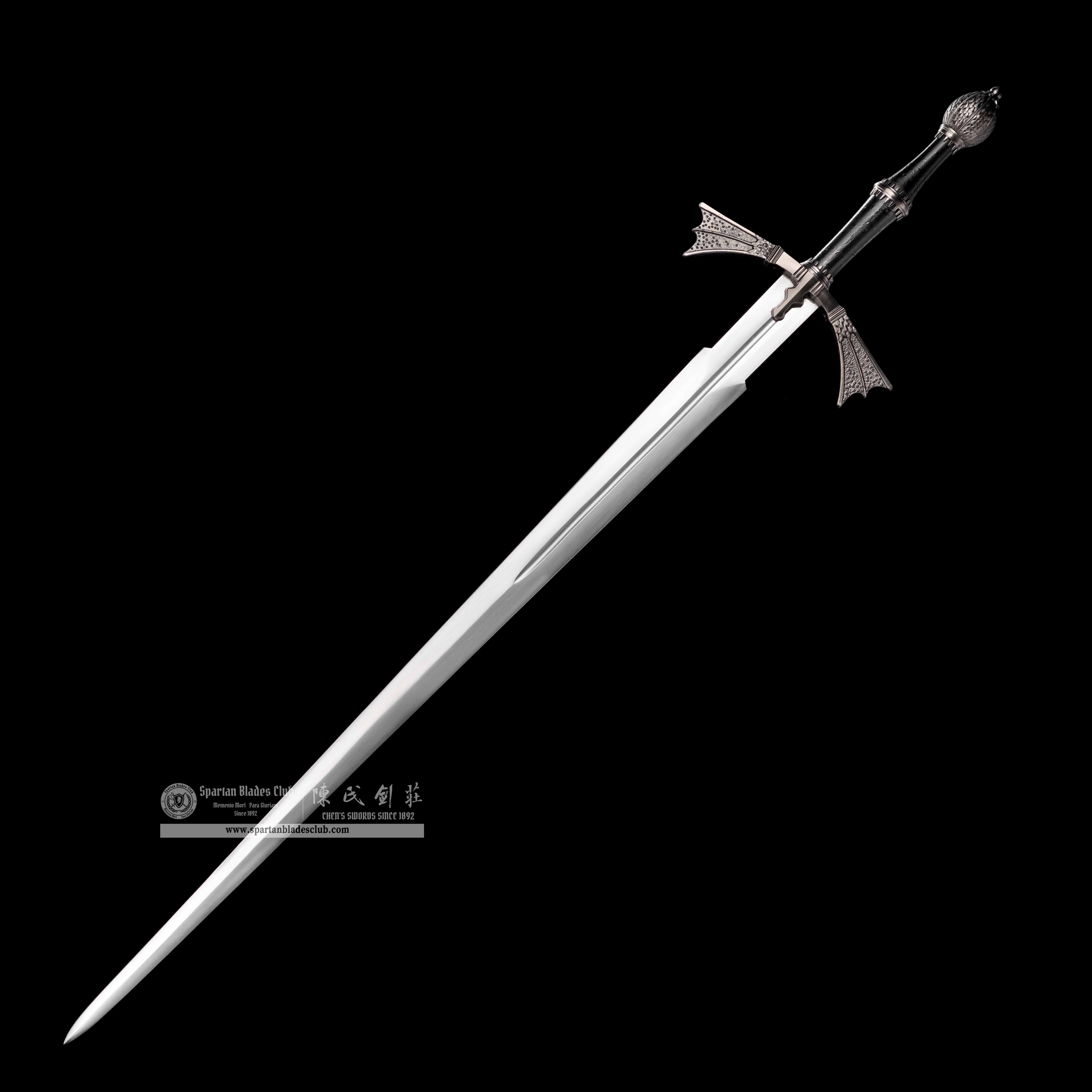 TR11|Dark Sister Replica|Game of Thrones|European Sword|High Manganese steel|Black&silvery|Battle-Ready|Full-tang|Spartan Blades Club|CHEN'S SWORDS 1892 - Spartan Blades Club - 陳氏劍莊1892