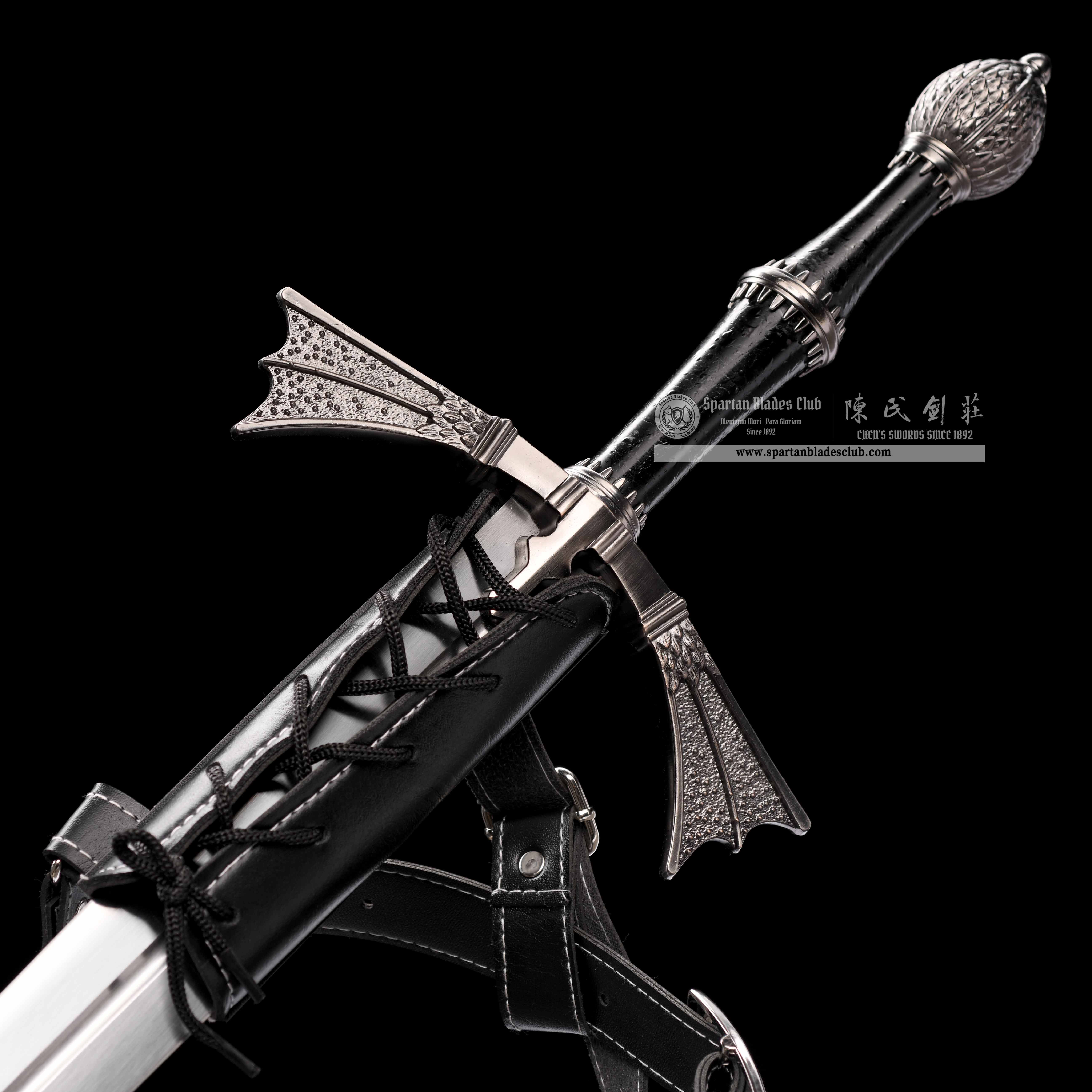 TR11|Dark Sister Replica|Game of Thrones|European Sword|High Manganese steel|Black&silvery|Battle-Ready|Full-tang|Spartan Blades Club|CHEN'S SWORDS 1892 - Spartan Blades Club - 陳氏劍莊1892