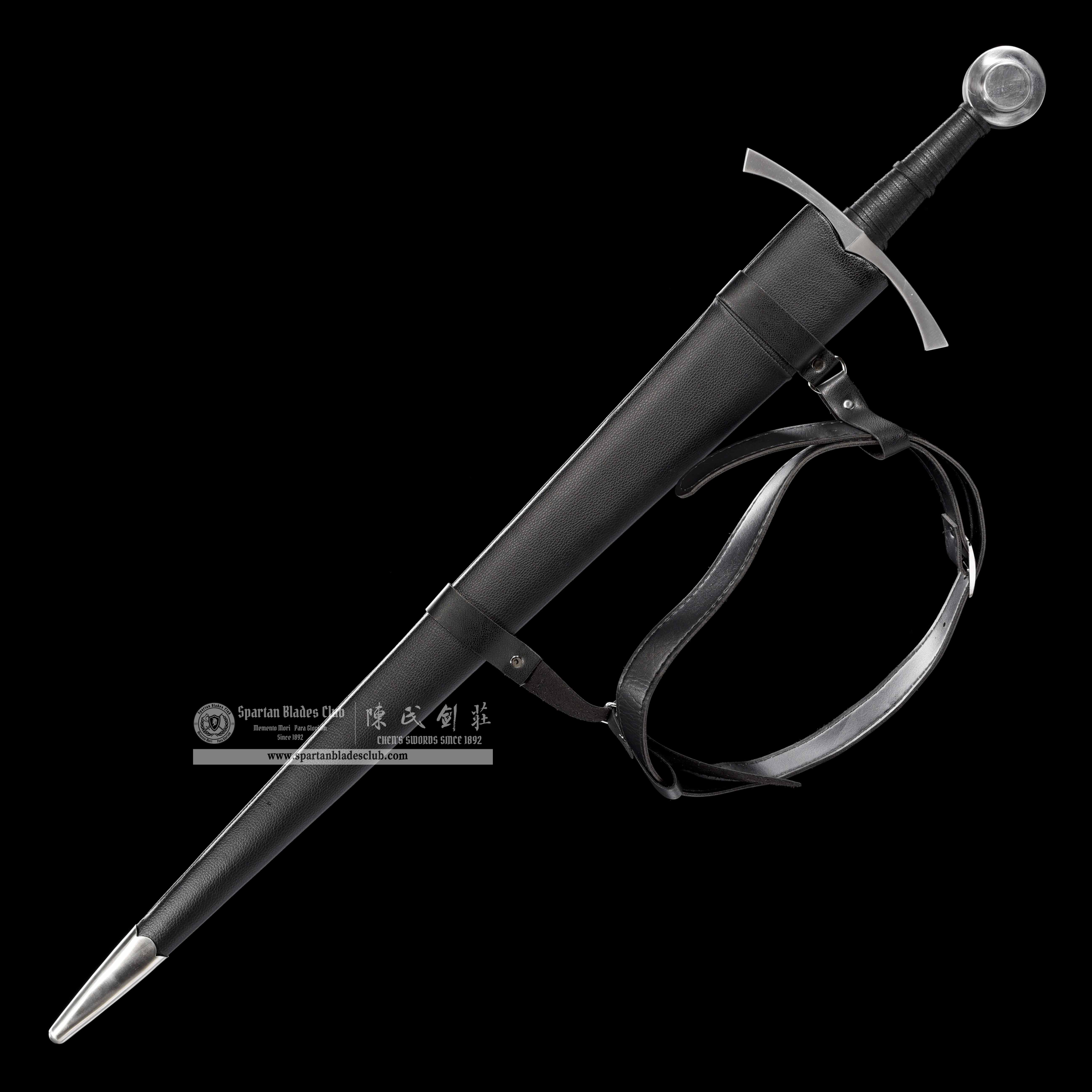 TR13|Umbra Blade|European Sword|Damascus steel|Black&silvery|Battle-Ready|Full-tang|Spartan Blades Club|CHEN'S SWORDS 1892 - Spartan Blades Club - 陳氏劍莊1892