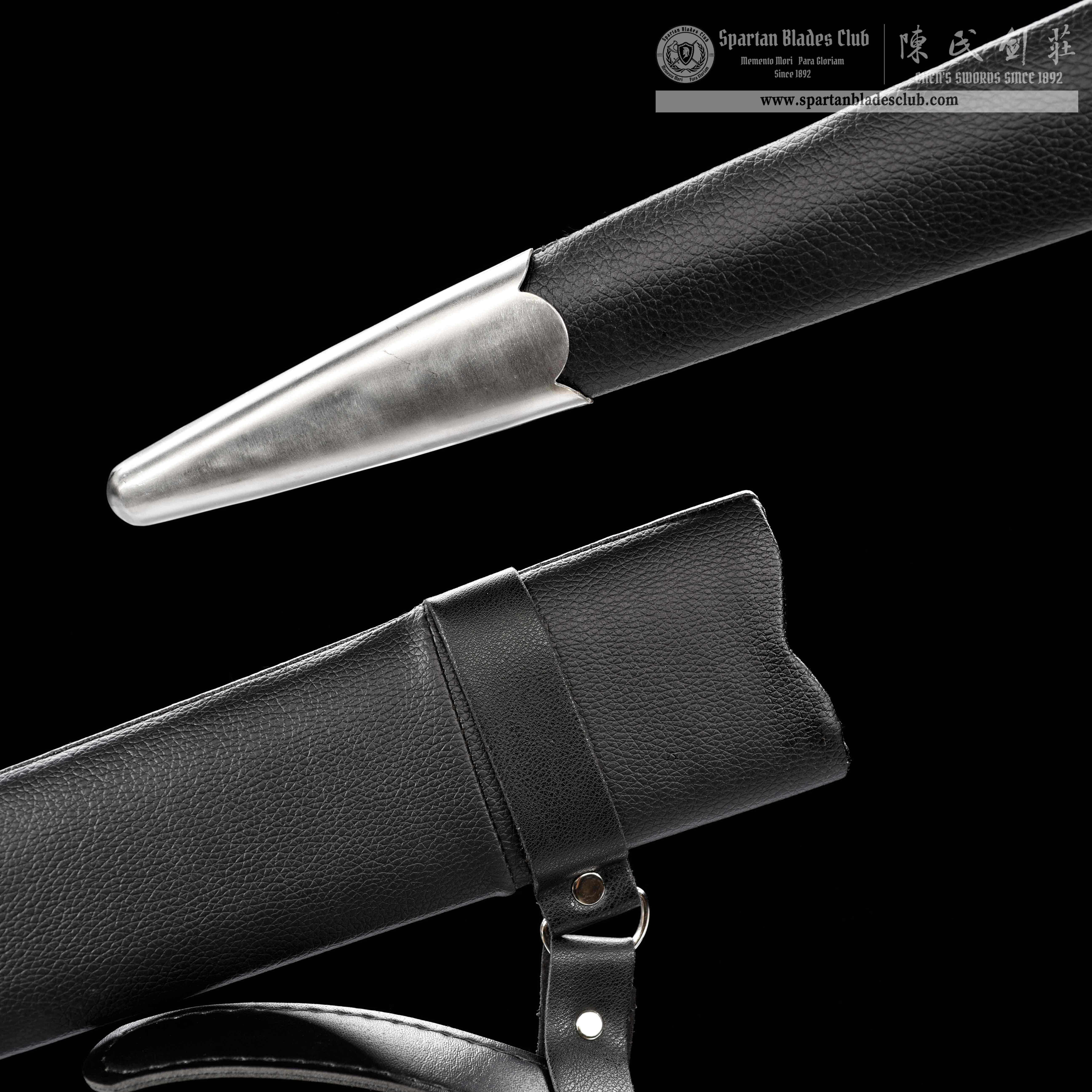 TR13|Umbra Blade|European Sword|Damascus steel|Black&silvery|Battle-Ready|Full-tang|Spartan Blades Club|CHEN'S SWORDS 1892 - Spartan Blades Club - 陳氏劍莊1892