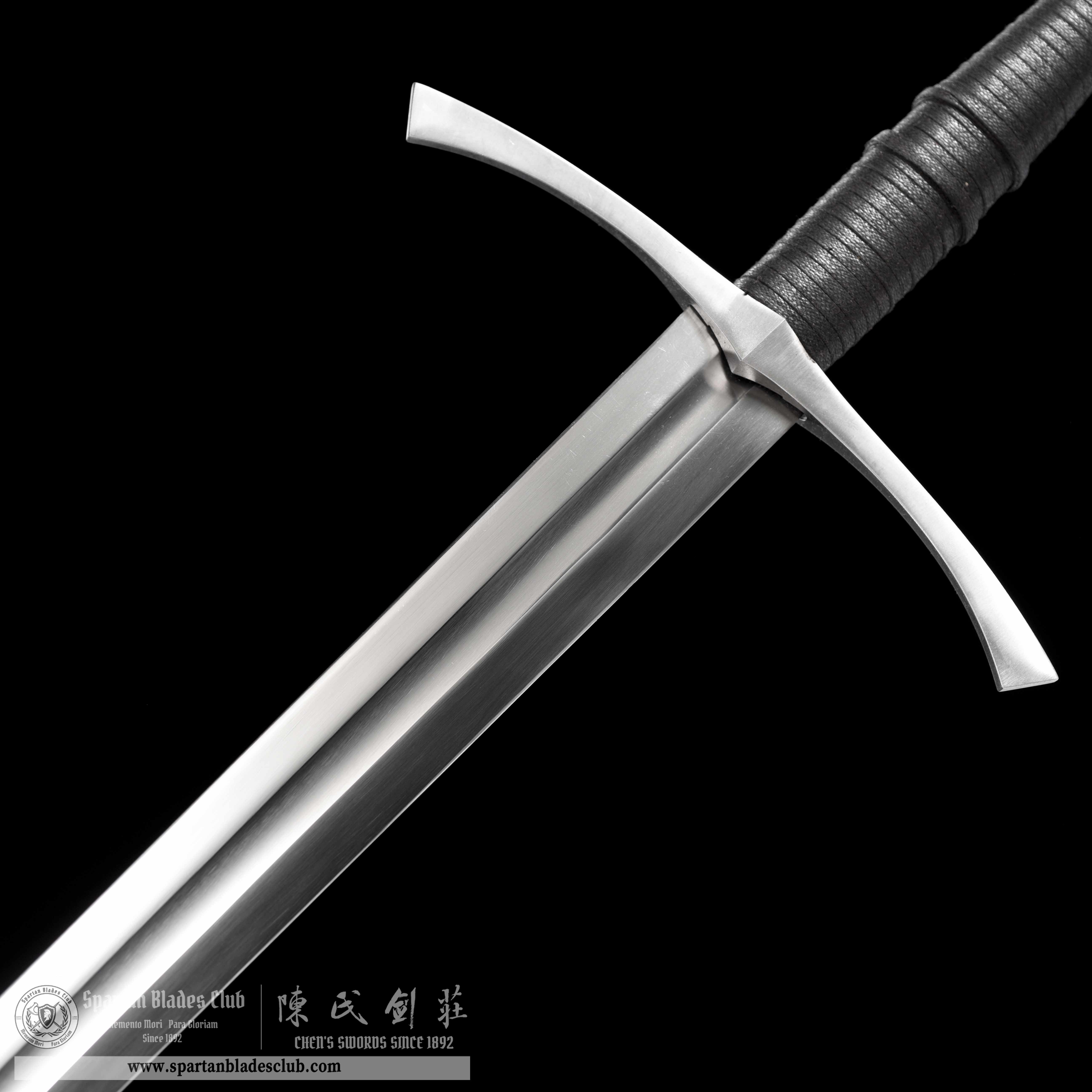 TR14｜Florentine Crossblade｜European Sword｜Manganese steel｜Black&silvery｜Battle-Ready｜Full-tang｜Spartan Blades Club｜CHEN'S SWORDS 1892 - Spartan Blades Club - 陳氏劍莊1892