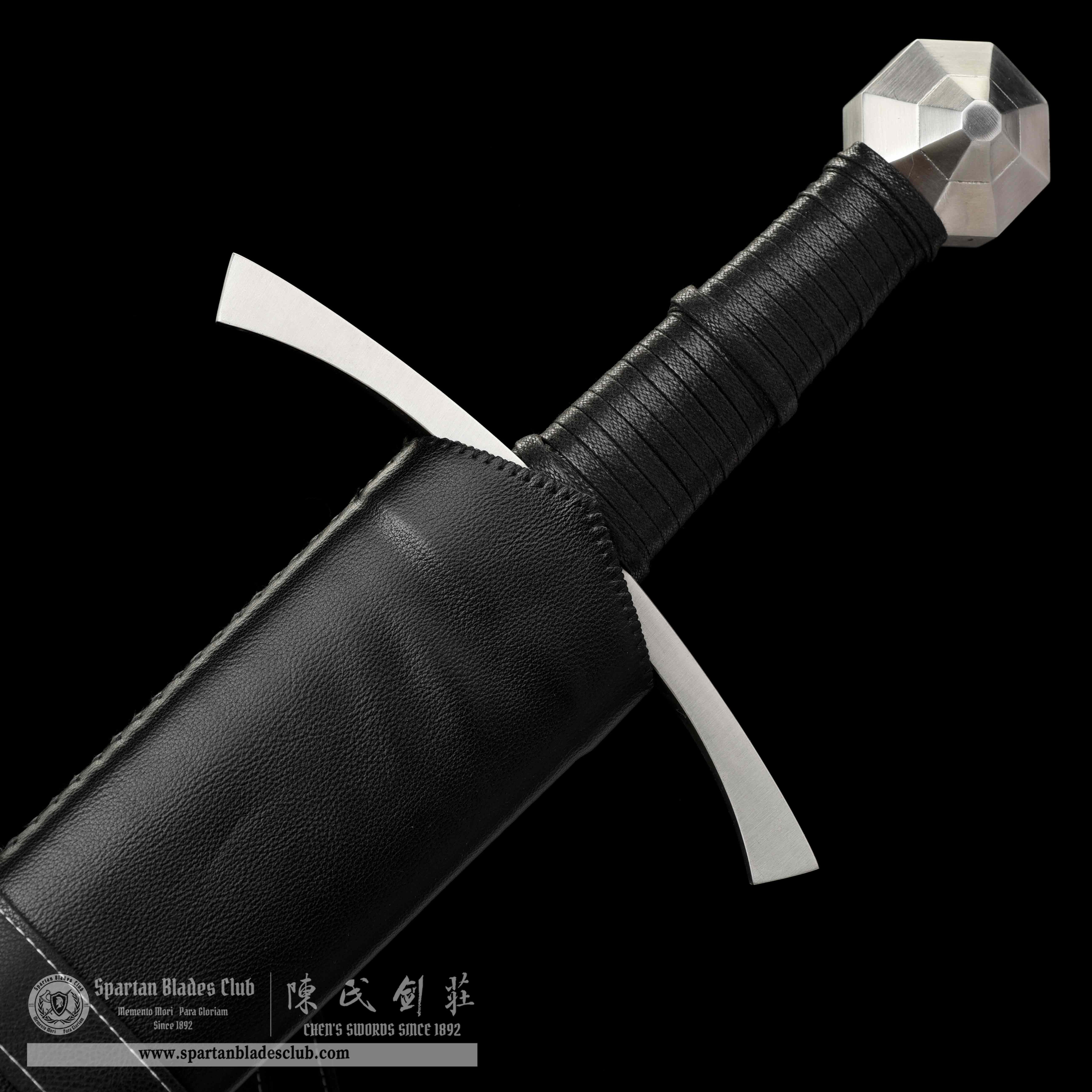 TR17|Octagon Pommel sword|European Sword|Manganese steel|Black&silvery|Battle-Ready|Full-tang|Spartan Blades Club|CHEN'S SWORDS 1892 - Spartan Blades Club - 陳氏劍莊1892