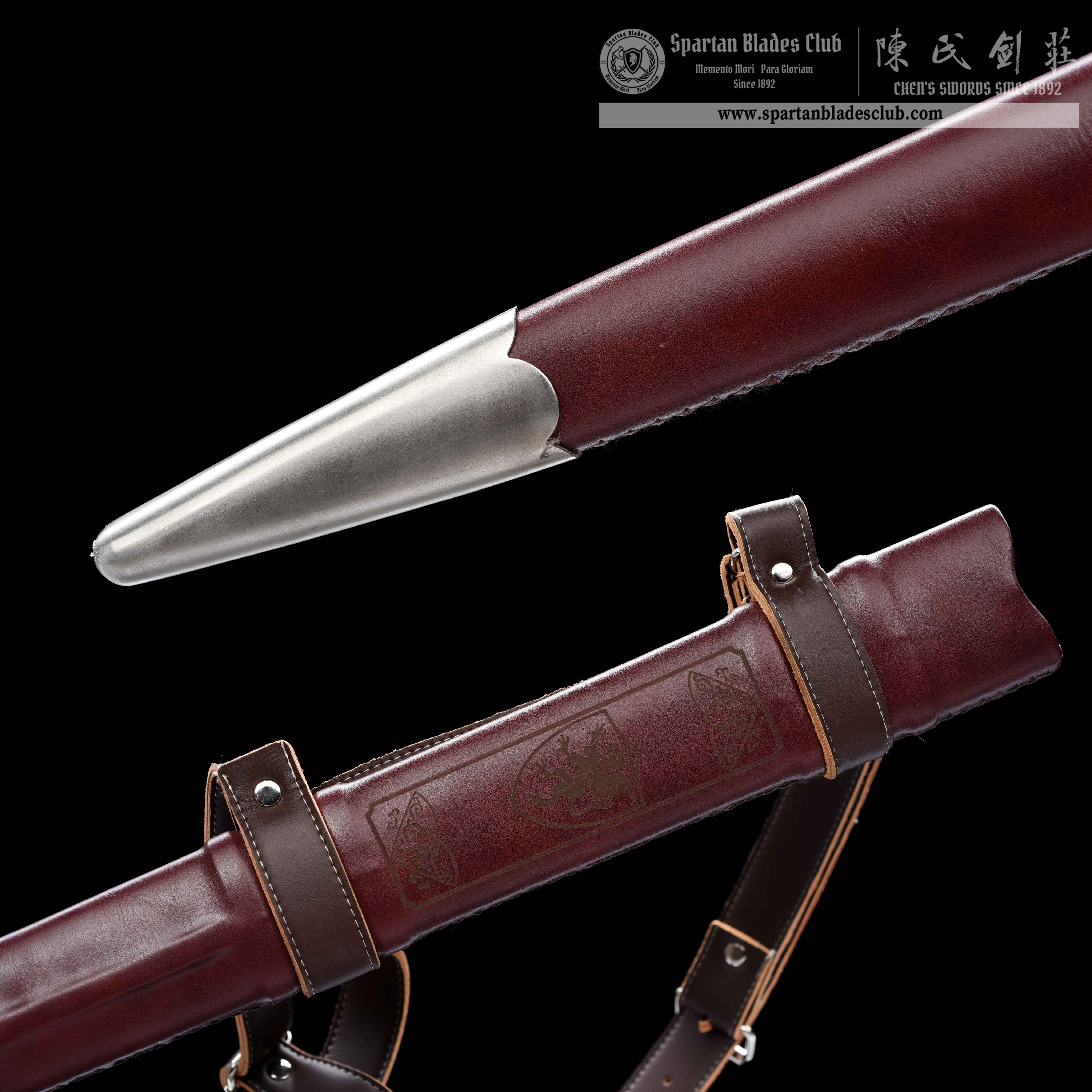 TR15｜True Hunting Longsword｜European Sword｜Manganese steel｜Black&brownish red｜Battle-Ready｜Full-tang｜Spartan Blades Club｜CHEN'S SWORDS 1892 - Spartan Blades Club - 陳氏劍莊1892