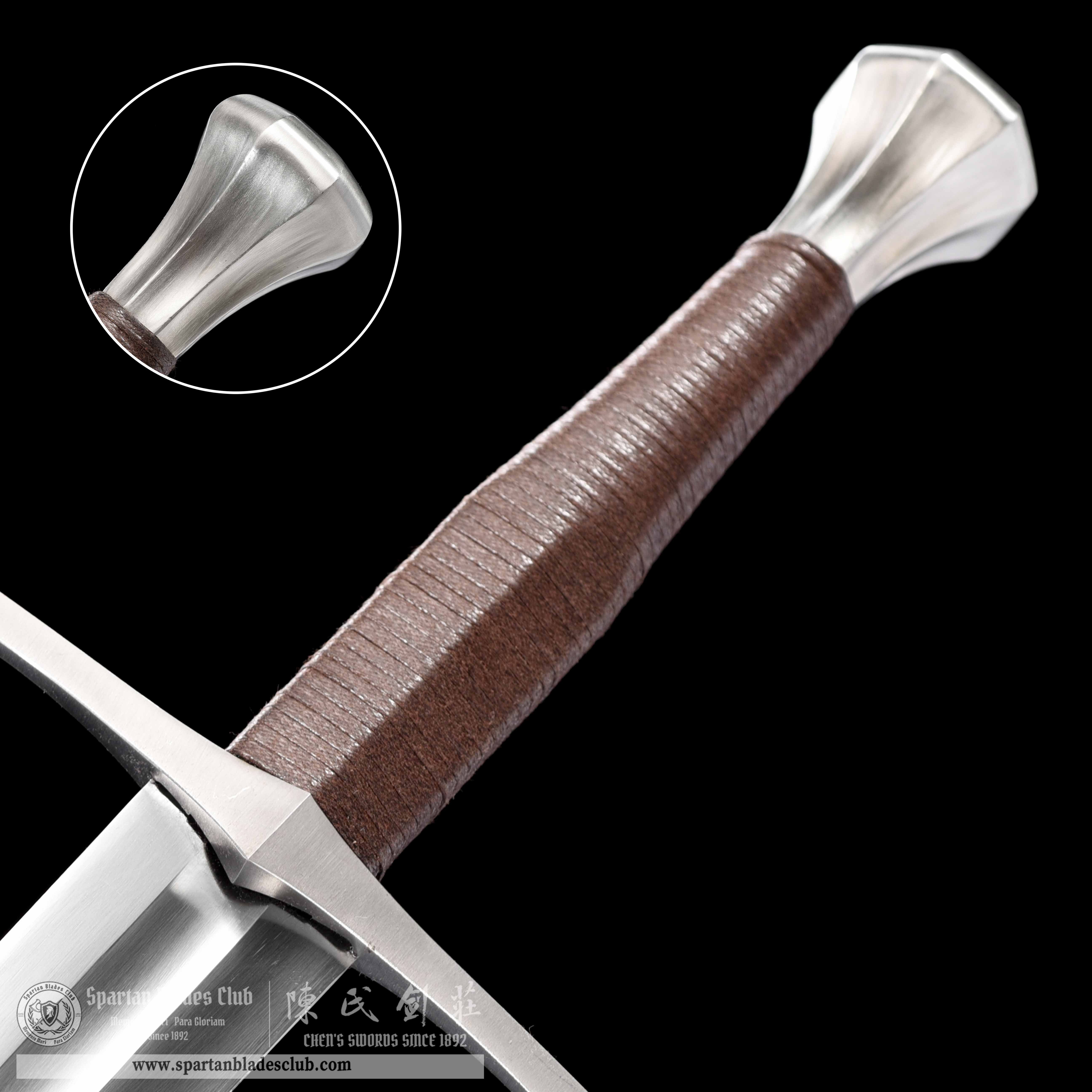 TR16｜Genuine Chase Longsword｜European Sword｜Manganese steel｜Black&brownish red｜Battle-Ready｜Full-tang｜Spartan Blades Club｜CHEN'S SWORDS 1892 - Spartan Blades Club - 陳氏劍莊1892