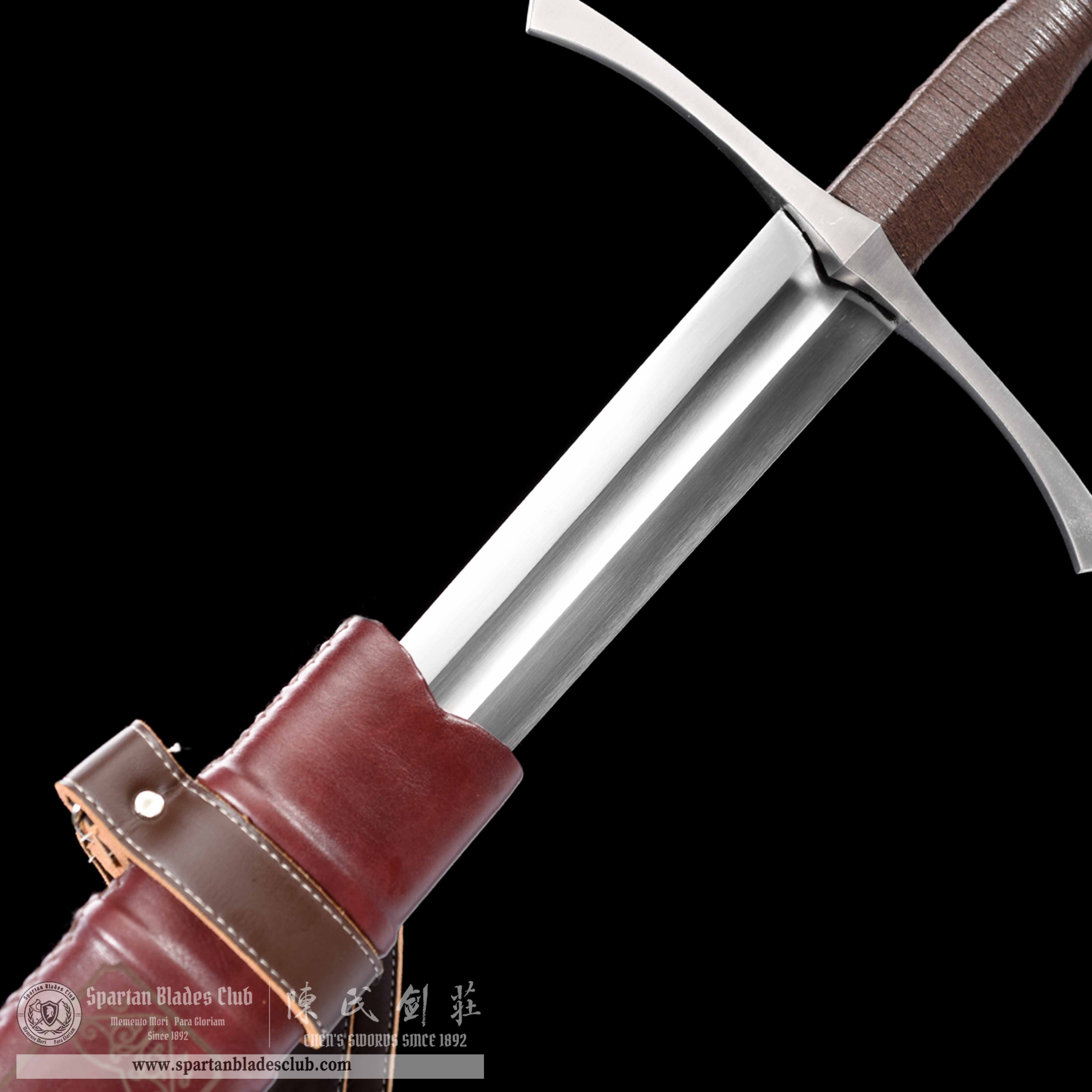 TR16｜Genuine Chase Longsword｜European Sword｜Manganese steel｜Black&brownish red｜Battle-Ready｜Full-tang｜Spartan Blades Club｜CHEN'S SWORDS 1892 - Spartan Blades Club - 陳氏劍莊1892