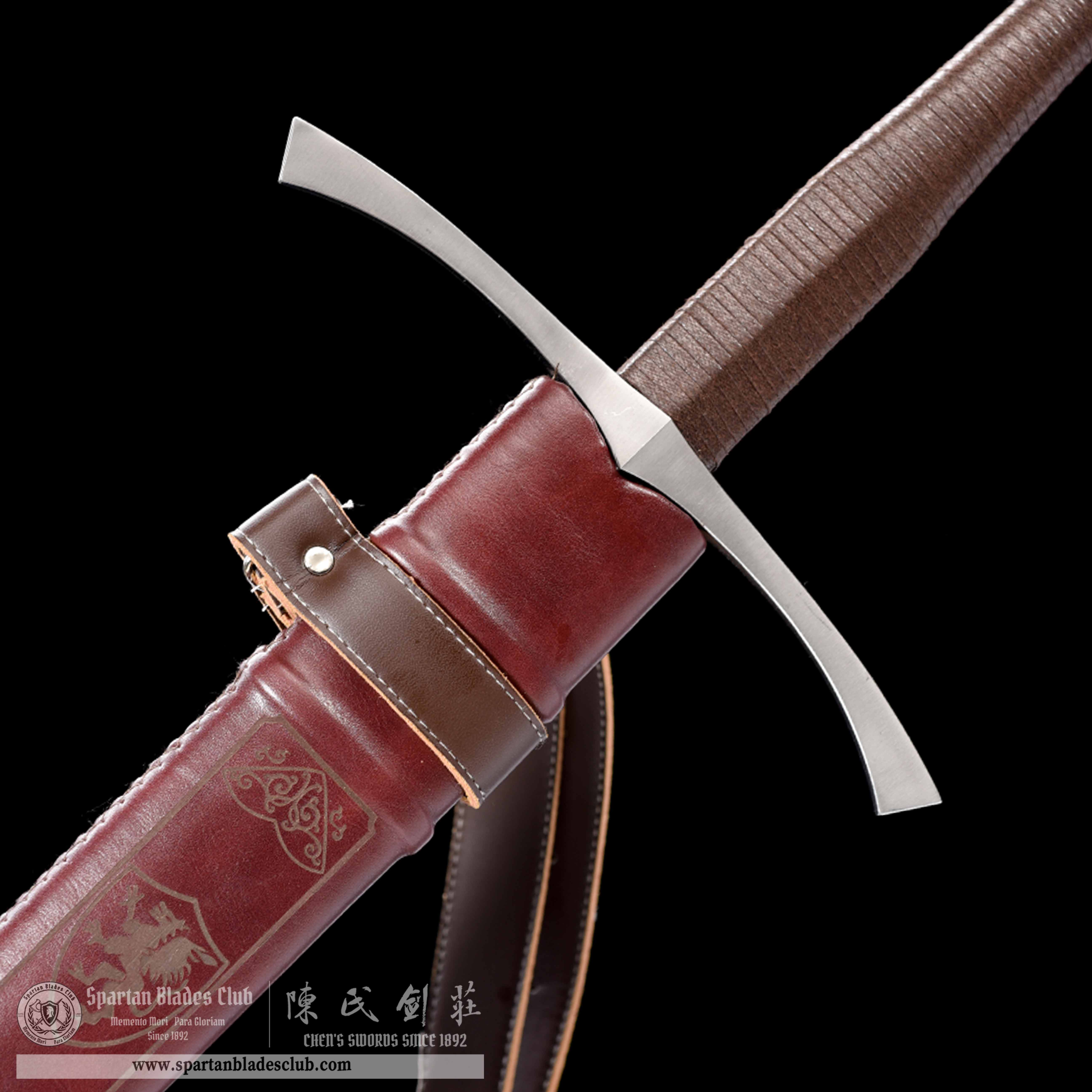 TR16|Genuine Chase Longsword|European Sword|Manganese steel|Black&brownish red|Battle-Ready|Full-tang|Spartan Blades Club|CHEN'S SWORDS 1892 - Spartan Blades Club - 陳氏劍莊1892