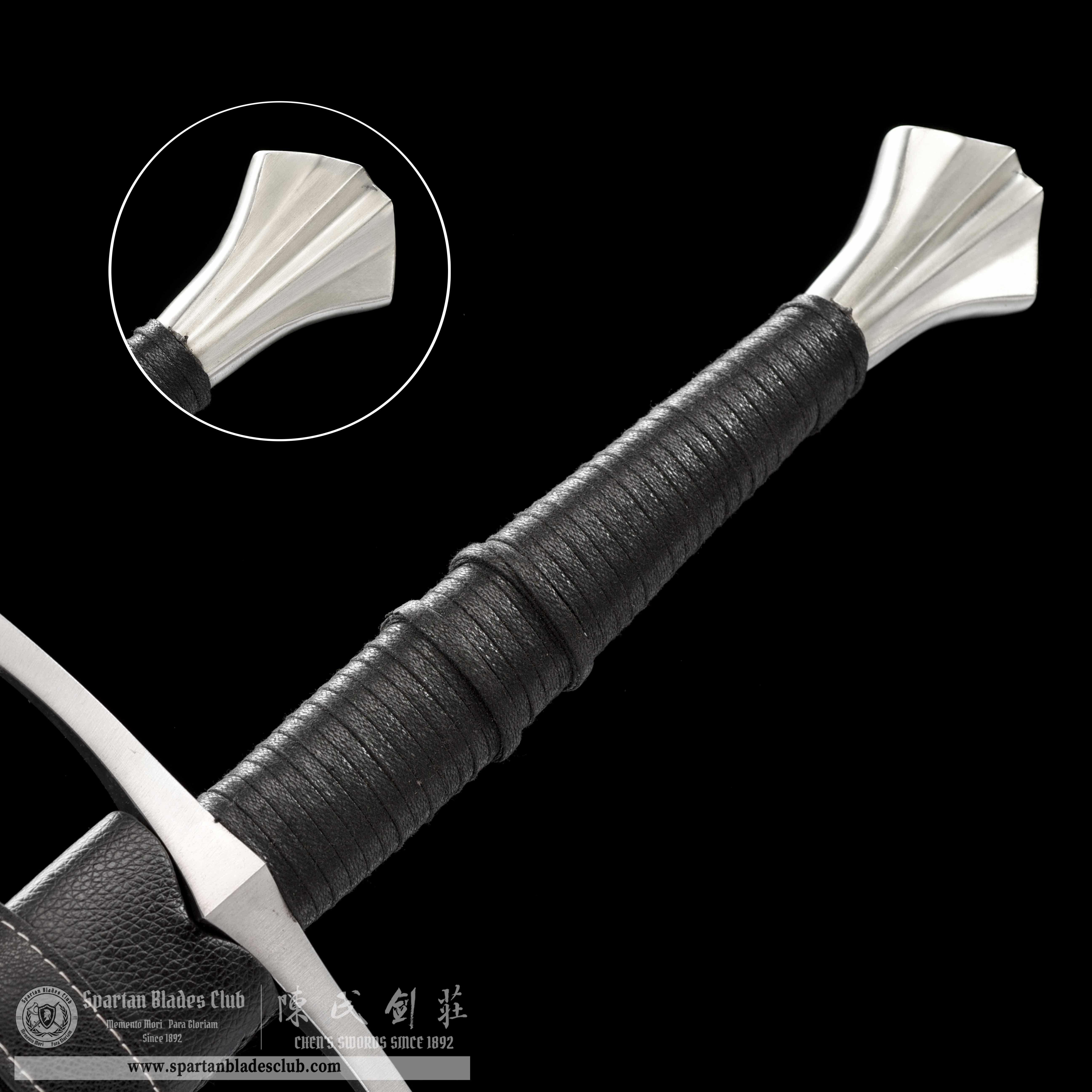 TR14｜Florentine Crossblade｜European Sword｜Manganese steel｜Black&silvery｜Battle-Ready｜Full-tang｜Spartan Blades Club｜CHEN'S SWORDS 1892 - Spartan Blades Club - 陳氏劍莊1892