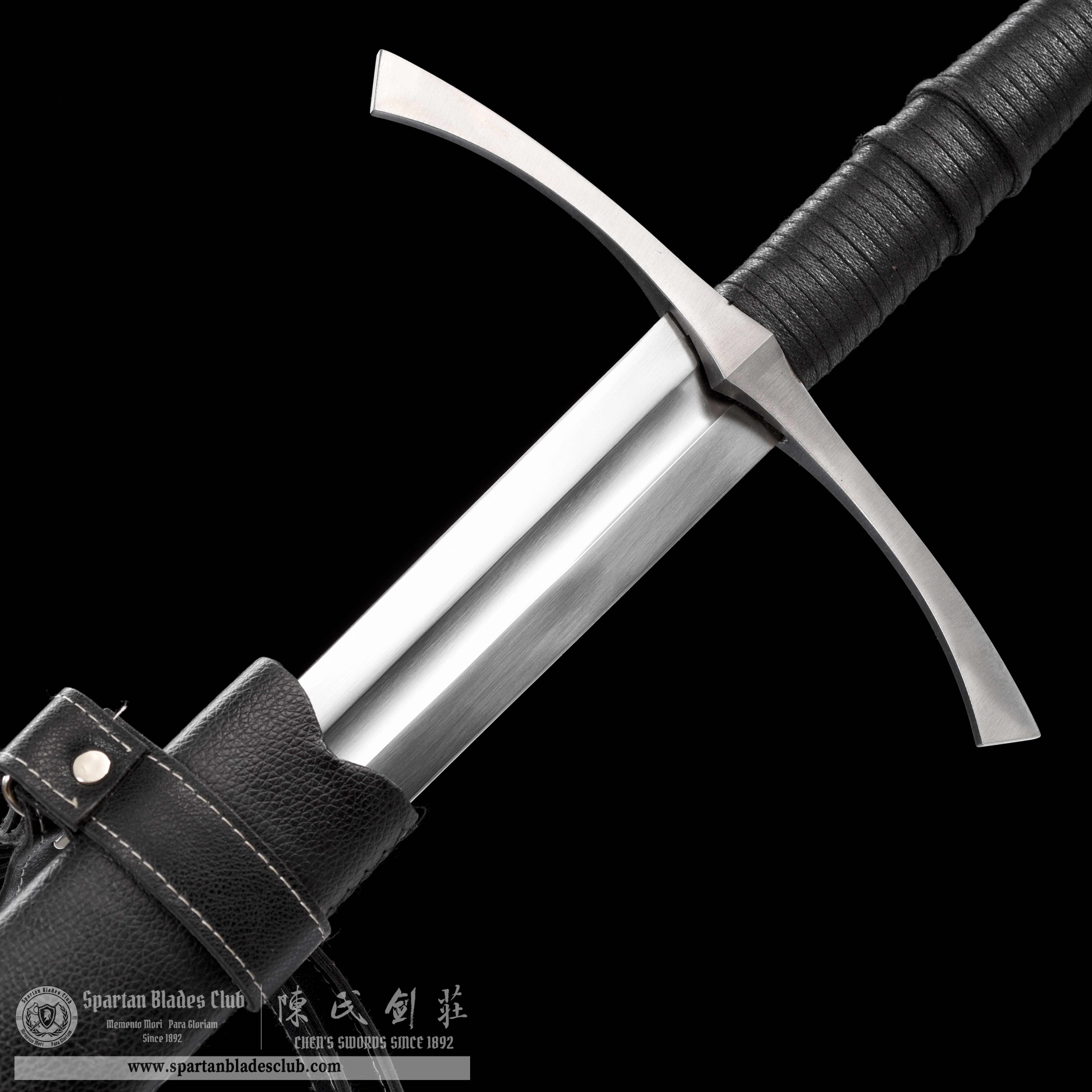 TR14｜Florentine Crossblade｜European Sword｜Manganese steel｜Black&silvery｜Battle-Ready｜Full-tang｜Spartan Blades Club｜CHEN'S SWORDS 1892 - Spartan Blades Club - 陳氏劍莊1892