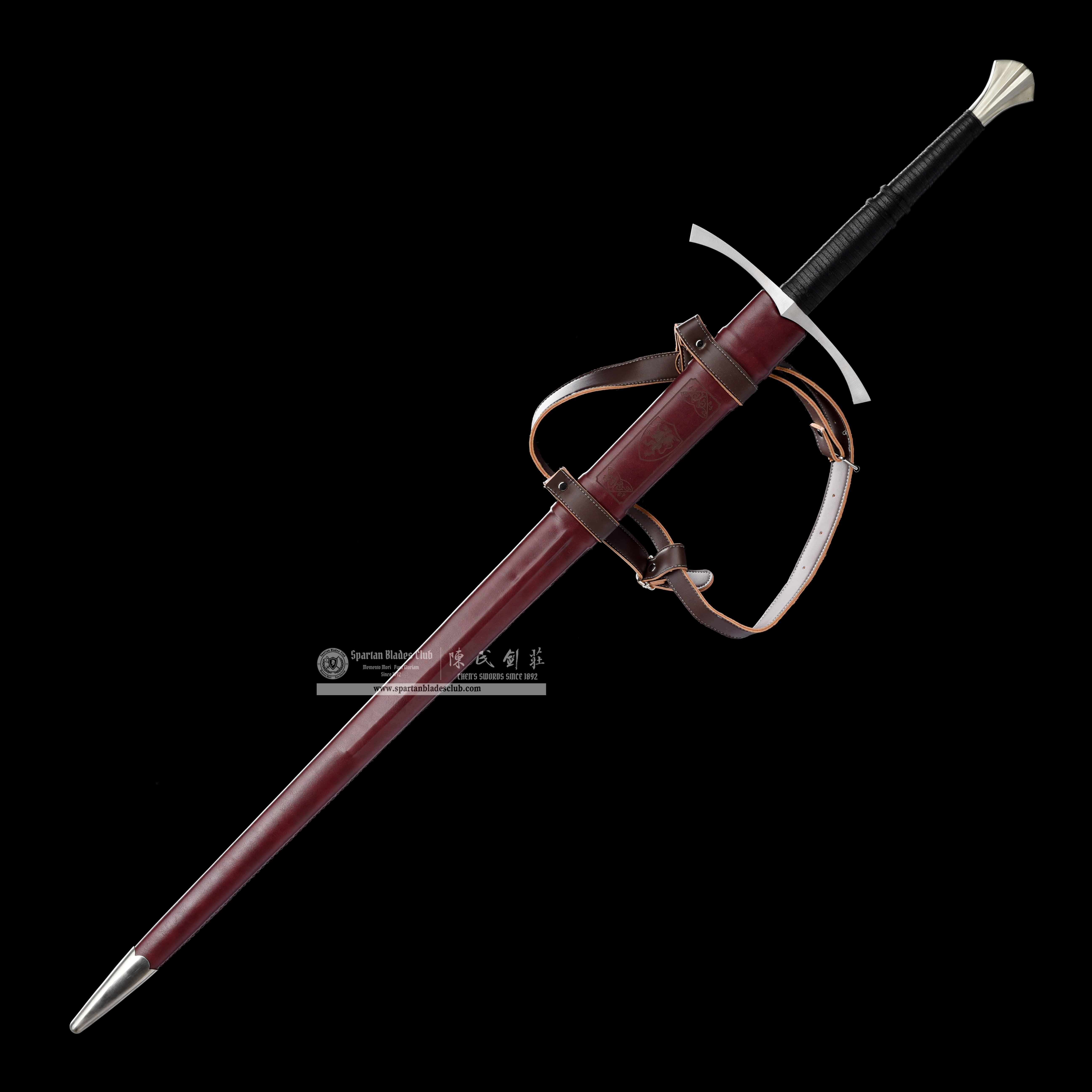 TR15｜True Hunting Longsword｜European Sword｜Manganese steel｜Black&brownish red｜Battle-Ready｜Full-tang｜Spartan Blades Club｜CHEN'S SWORDS 1892 - Spartan Blades Club - 陳氏劍莊1892