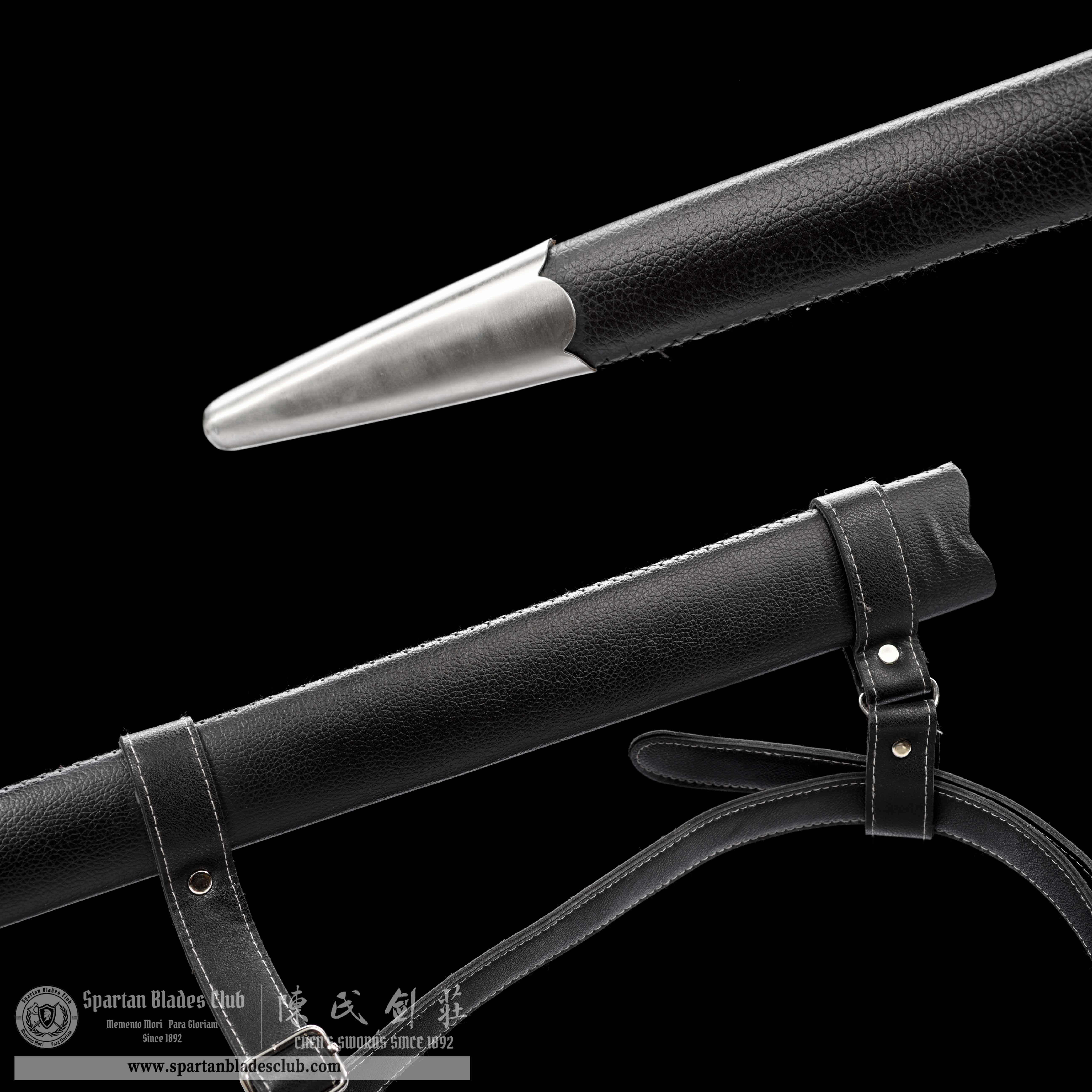 TR14｜Florentine Crossblade｜European Sword｜Manganese steel｜Black&silvery｜Battle-Ready｜Full-tang｜Spartan Blades Club｜CHEN'S SWORDS 1892 - Spartan Blades Club - 陳氏劍莊1892